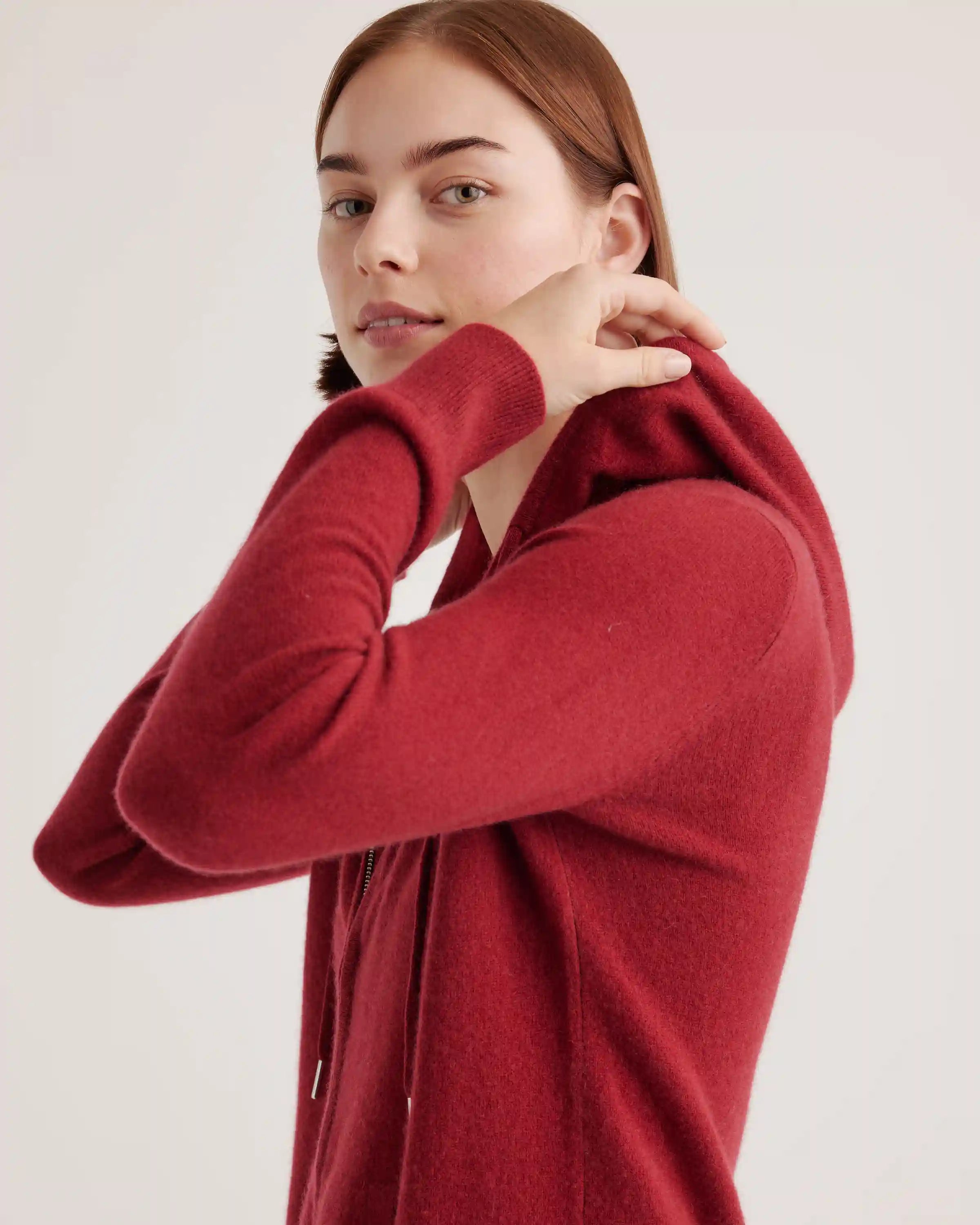 Mongolian Cashmere Full-Zip Hoodie