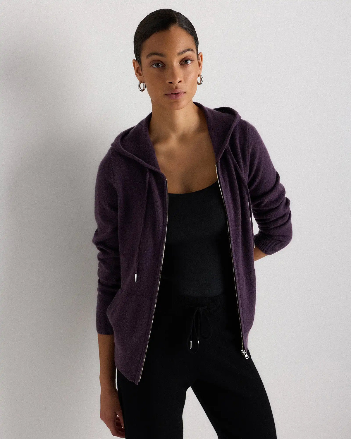 Mongolian Cashmere Full-Zip Hoodie