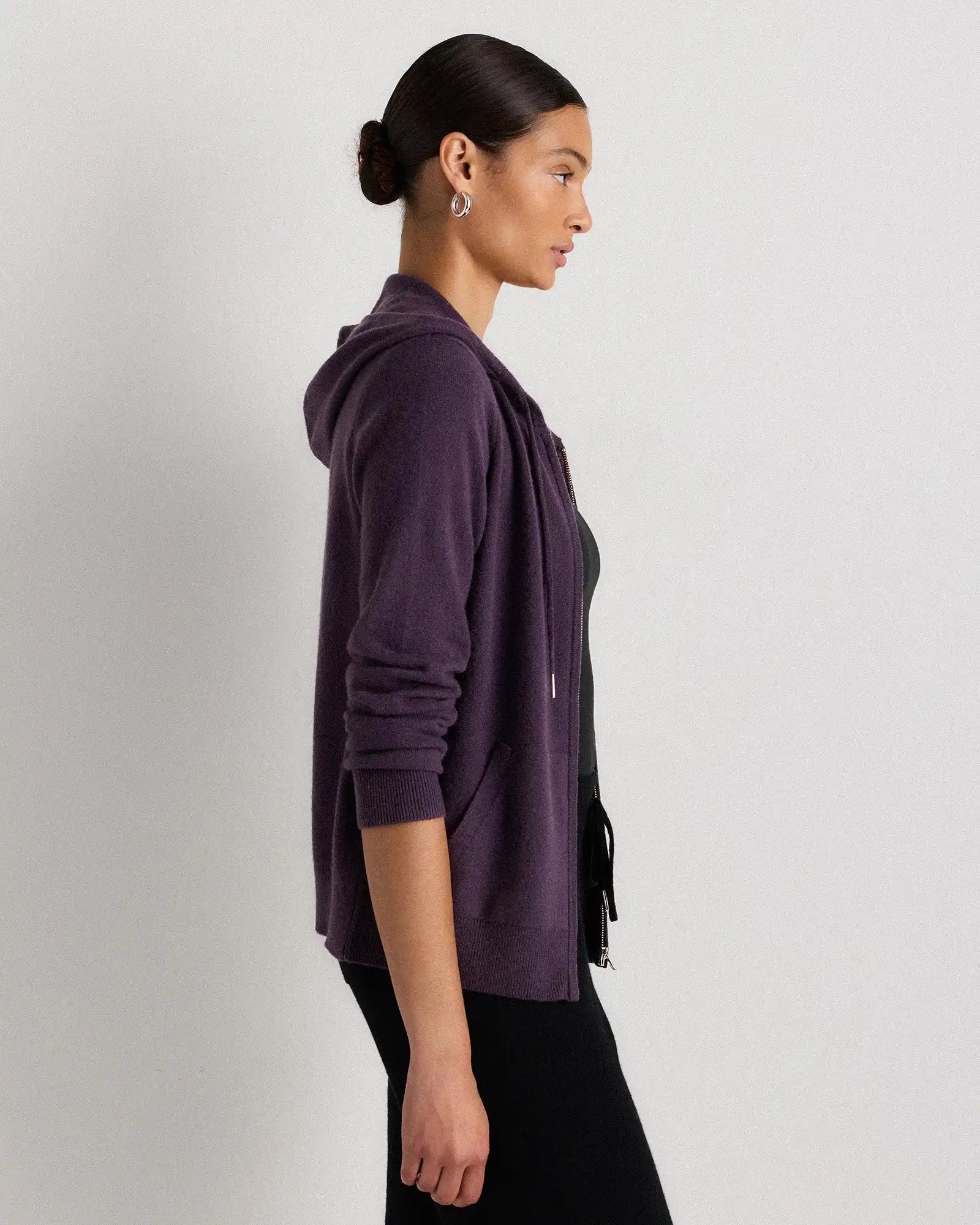 Mongolian Cashmere Full-Zip Hoodie