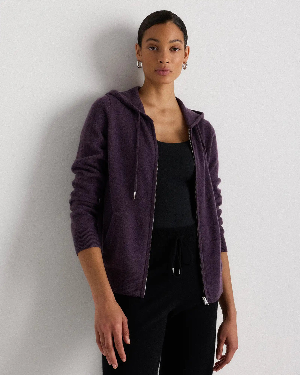 Mongolian Cashmere Full-Zip Hoodie
