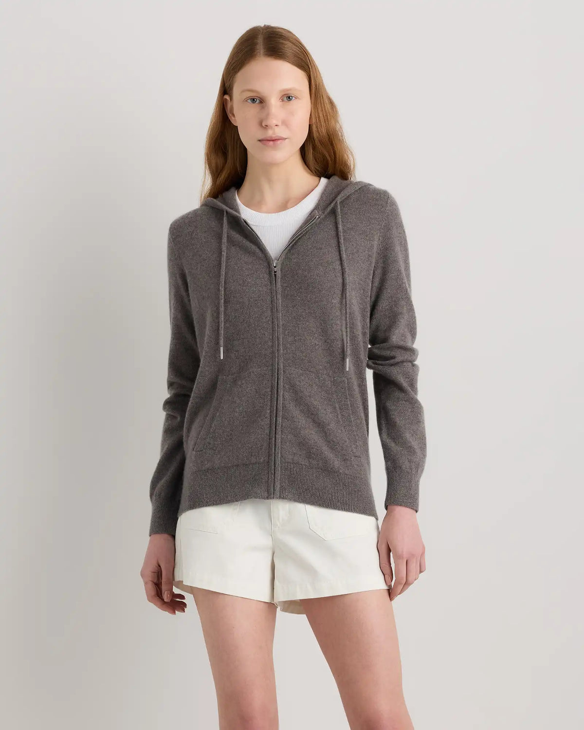 Mongolian Cashmere Full-Zip Hoodie