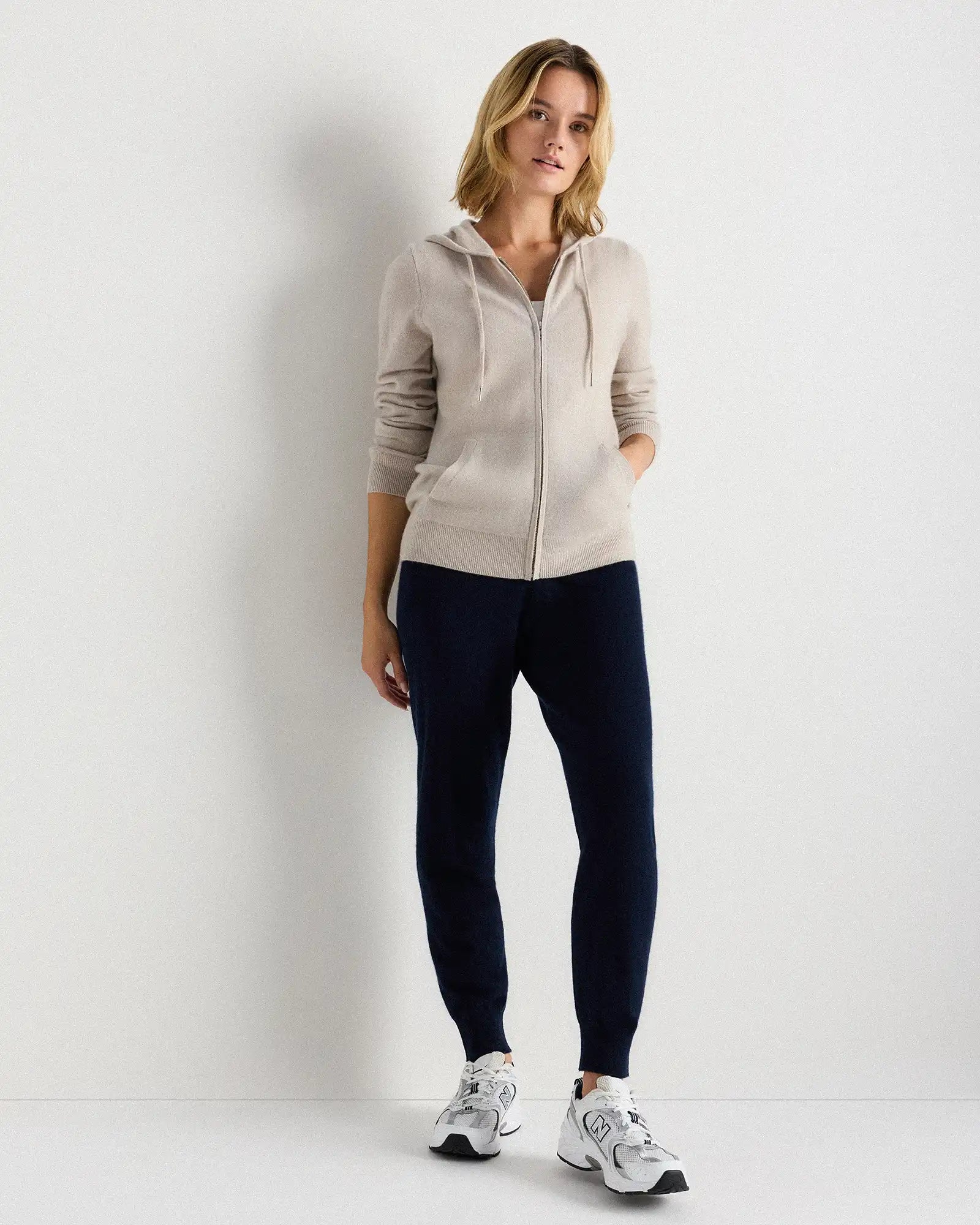 Mongolian Cashmere Full-Zip Hoodie
