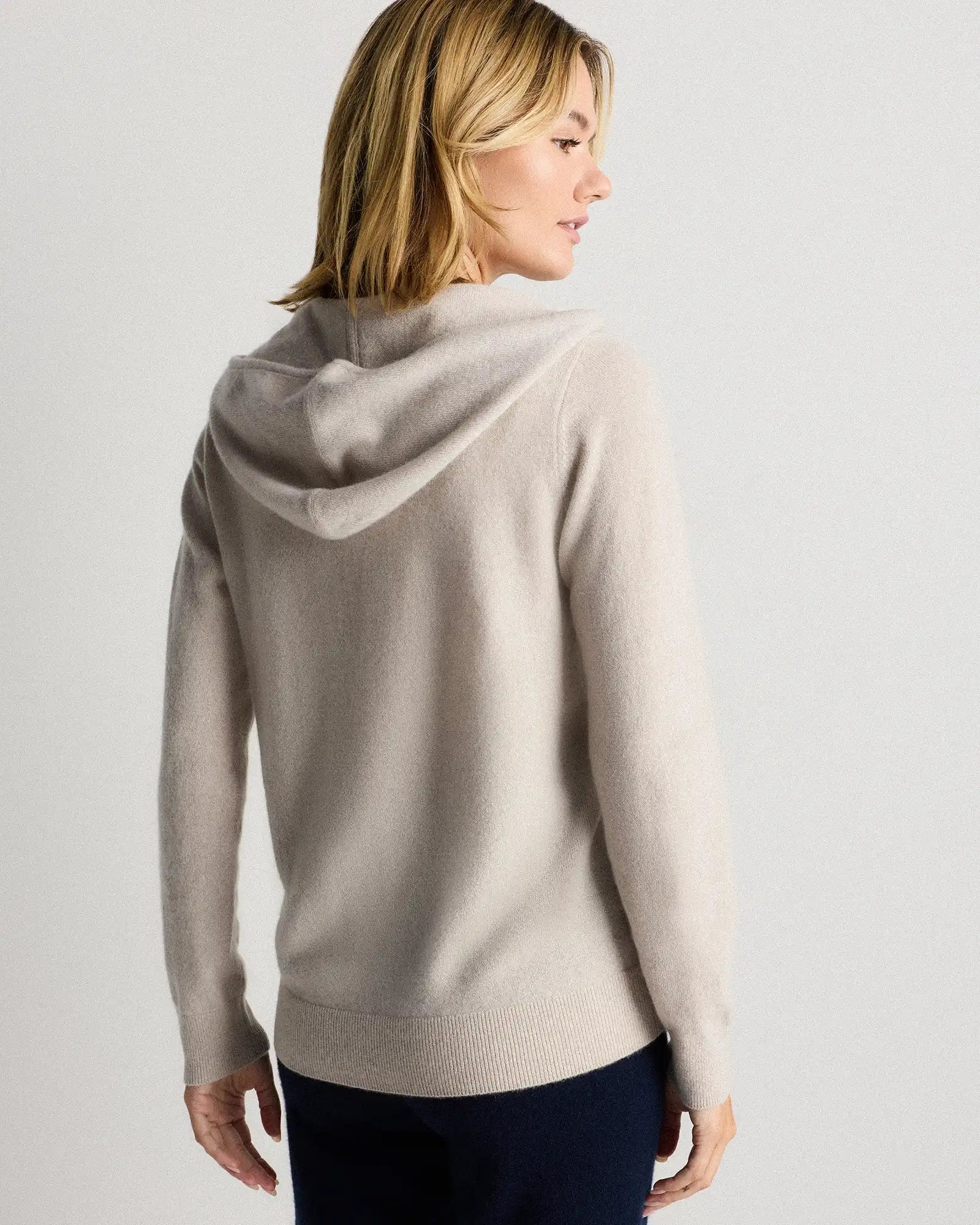 Mongolian Cashmere Full-Zip Hoodie