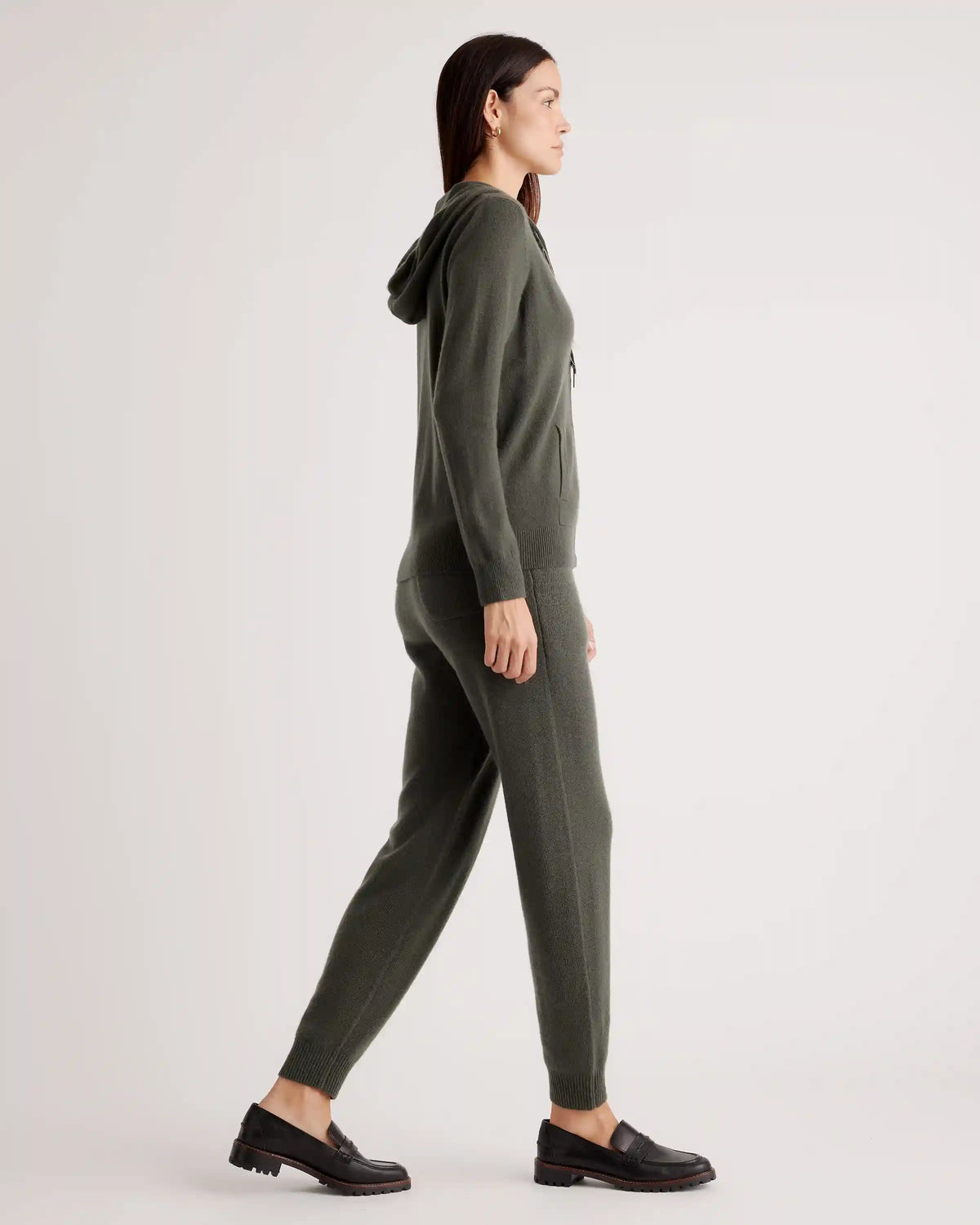 Mongolian Spring Cashmere Full-Zip Hoodie