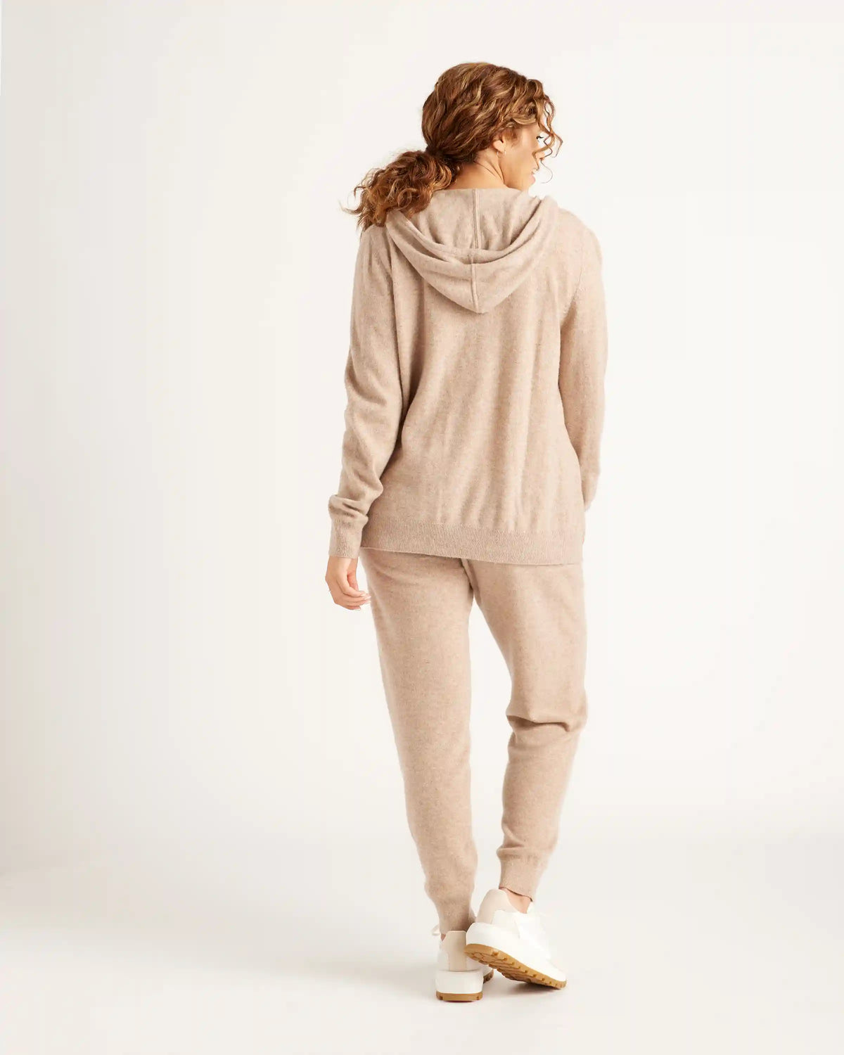 Mongolian Spring Cashmere Full-Zip Hoodie