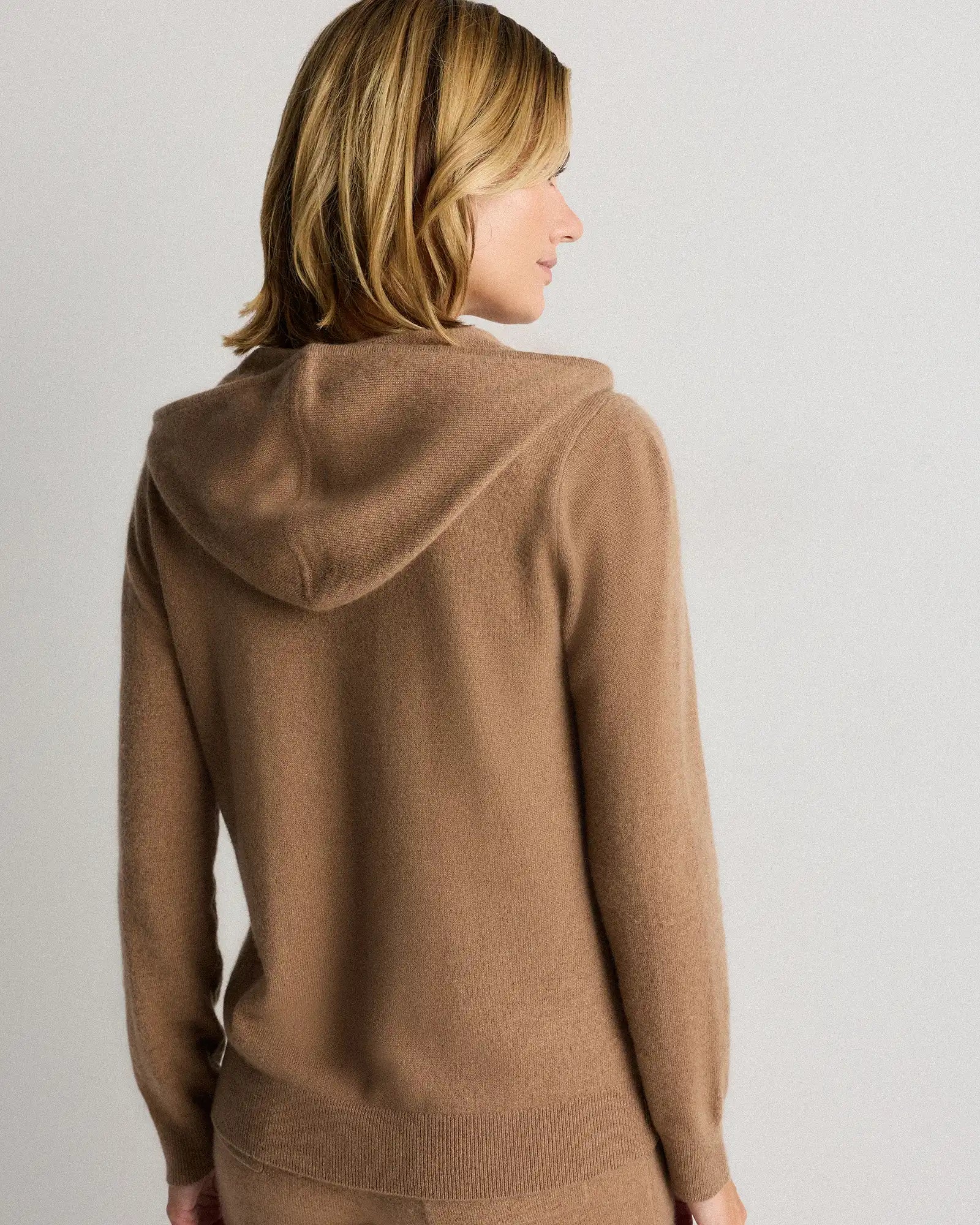 Mongolian Cashmere Full-Zip Hoodie