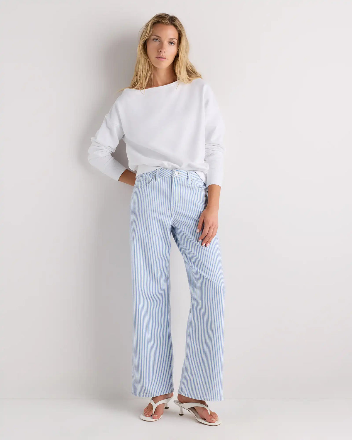 Organic French Terry Off-Shoulder Sweatshirt
