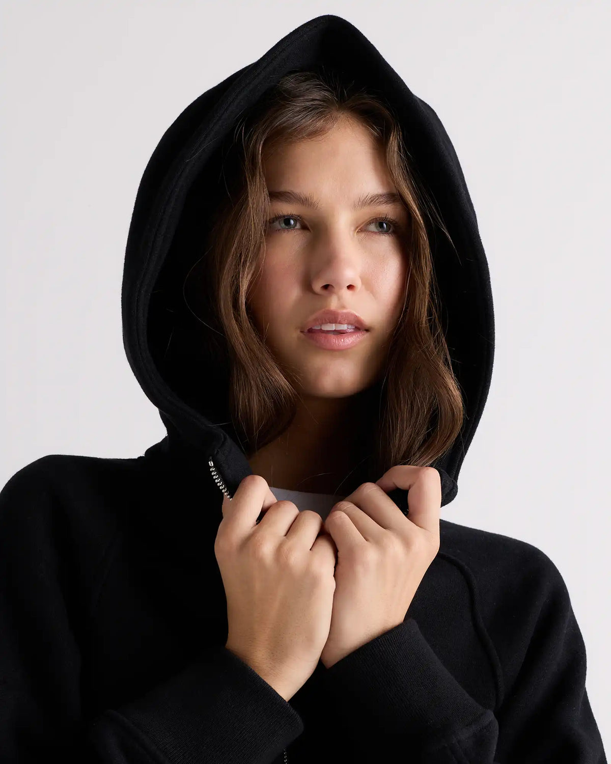 Everyday Fleece Cropped Half Zip Hoodie