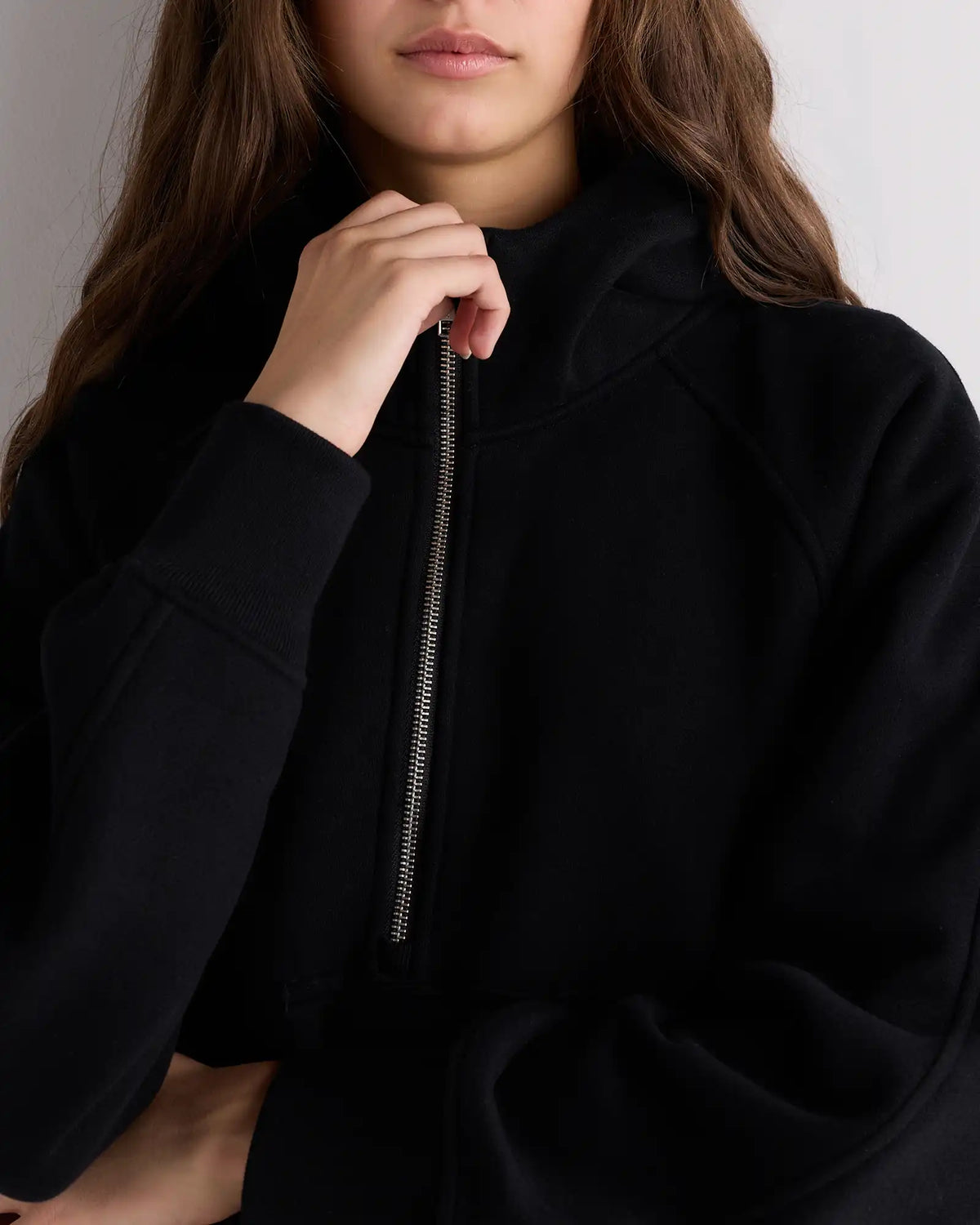 Everyday Fleece Cropped Half Zip Hoodie