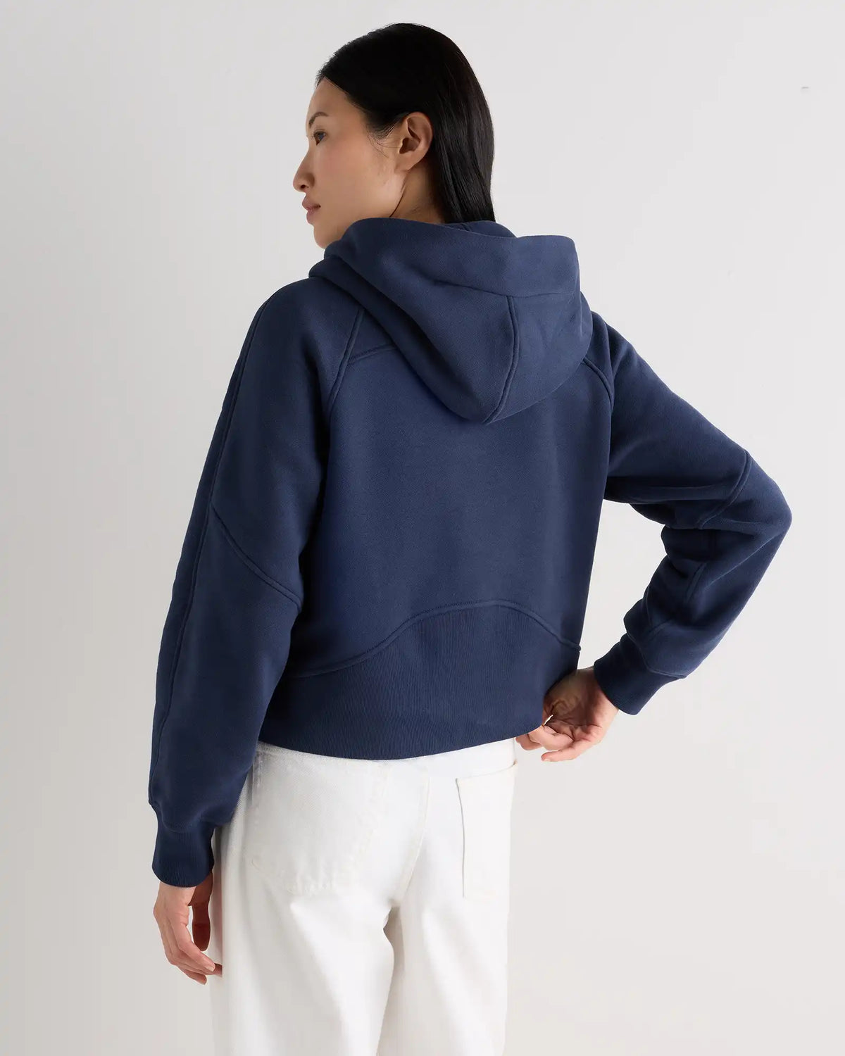 Everyday Fleece Cropped Half Zip Hoodie