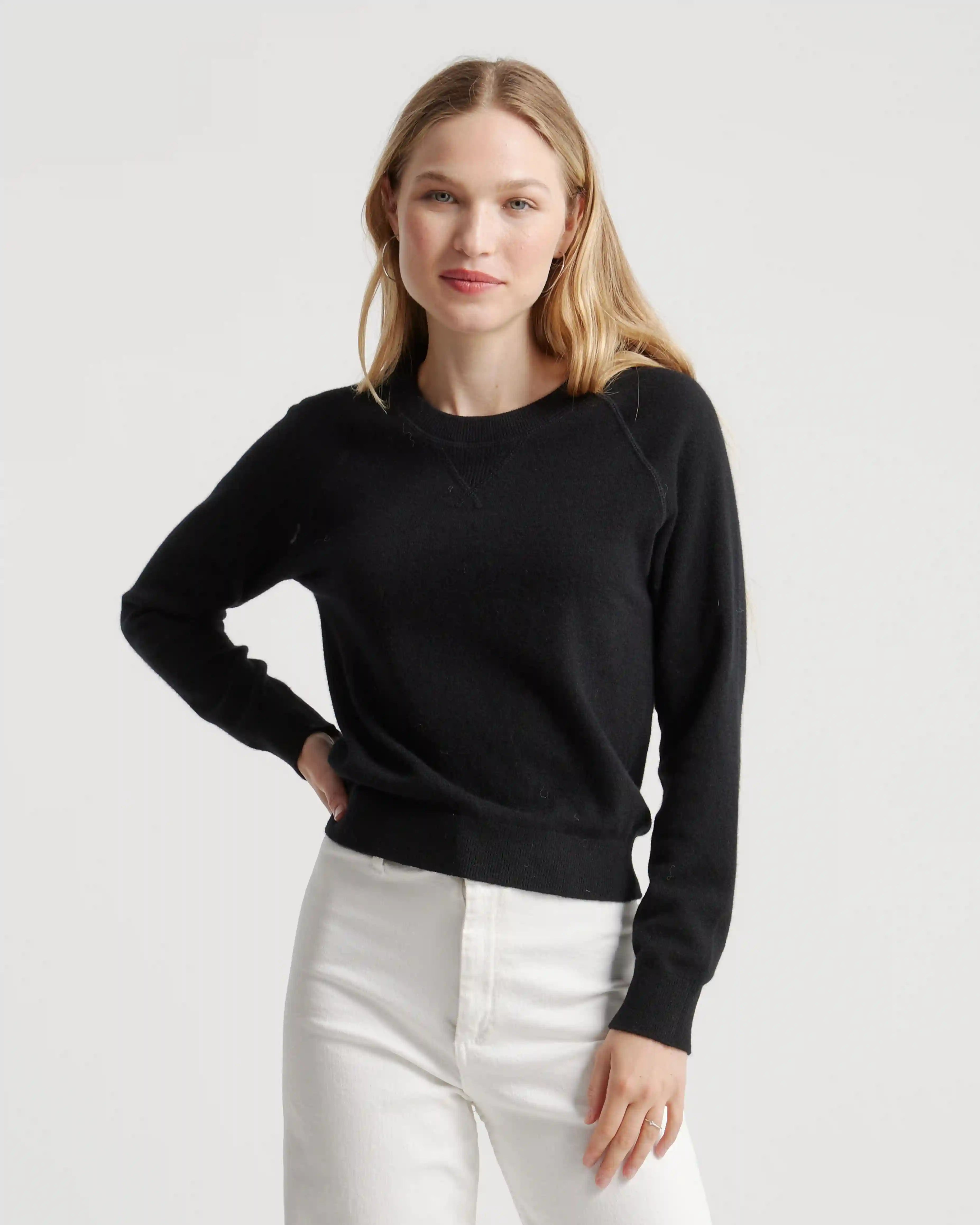 Mongolian Shrunken Cashmere Sweatshirt