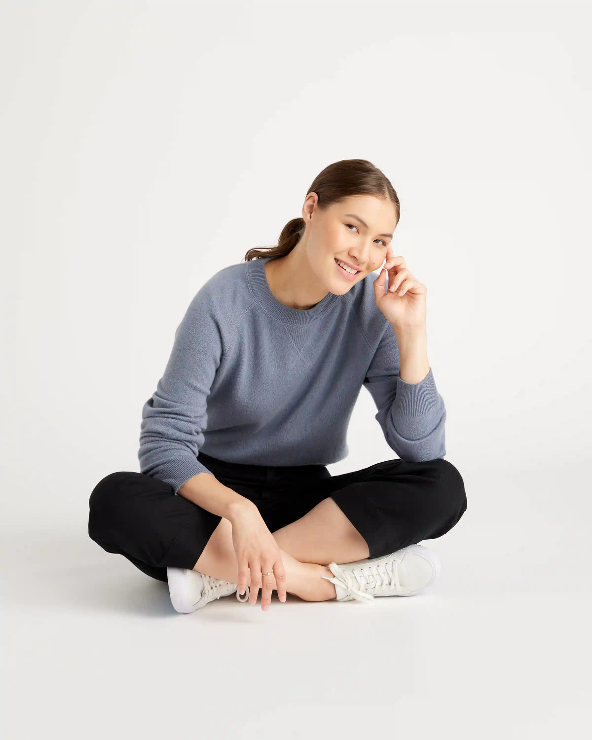 Mongolian Shrunken Cashmere Sweatshirt