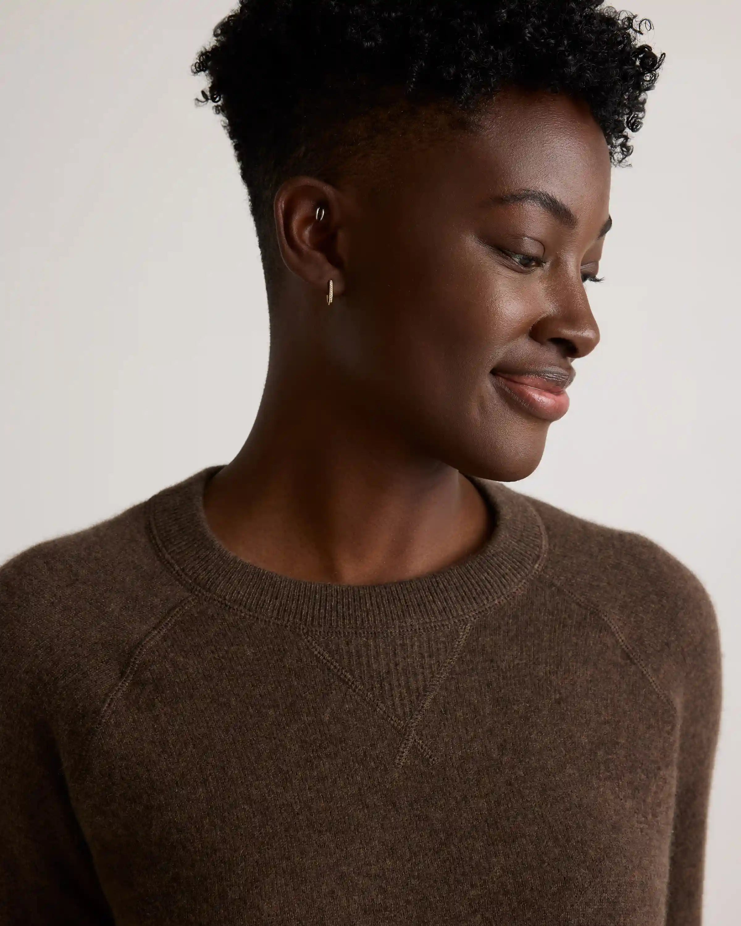 Mongolian Shrunken Cashmere Sweatshirt