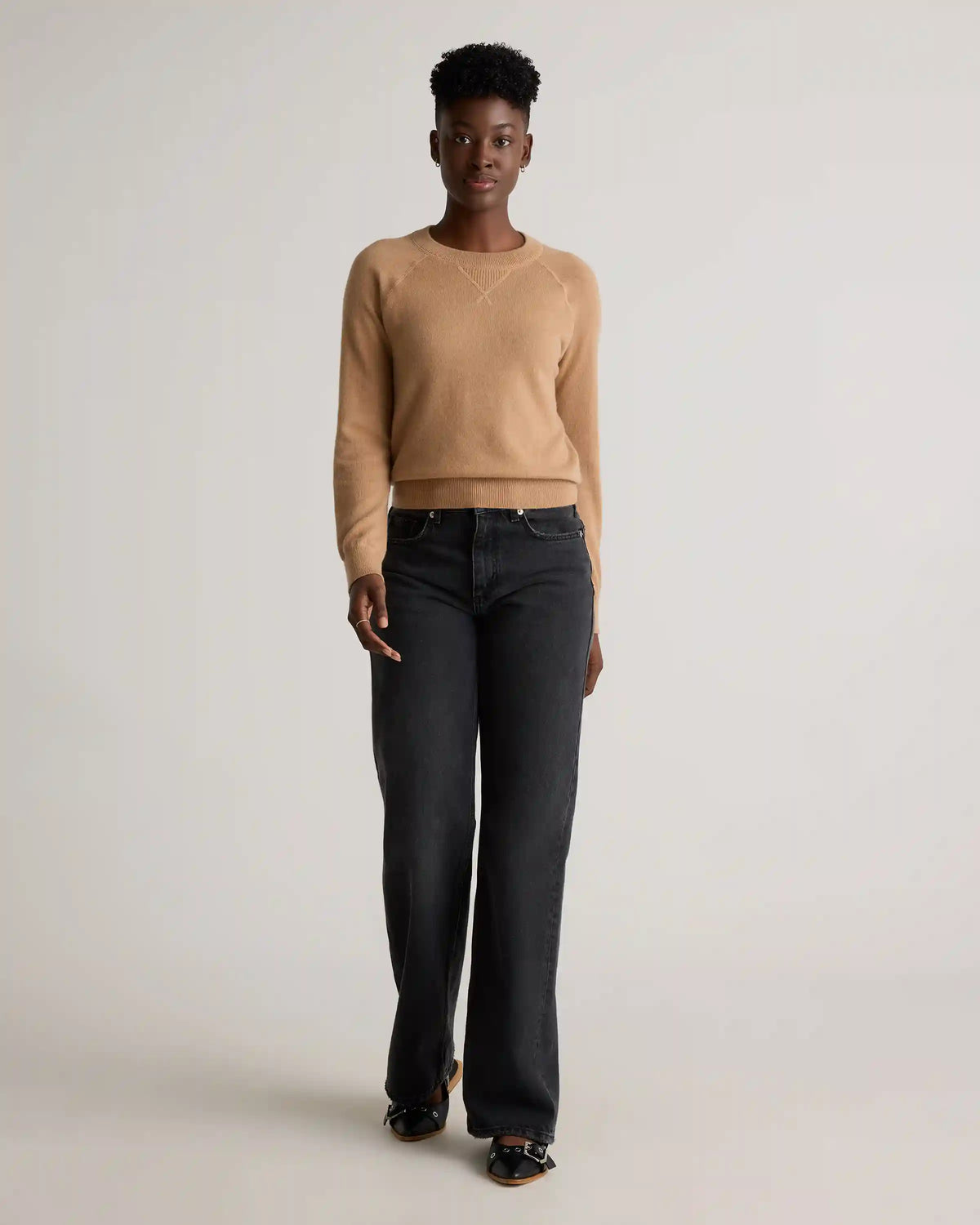 Mongolian Shrunken Cashmere Sweatshirt