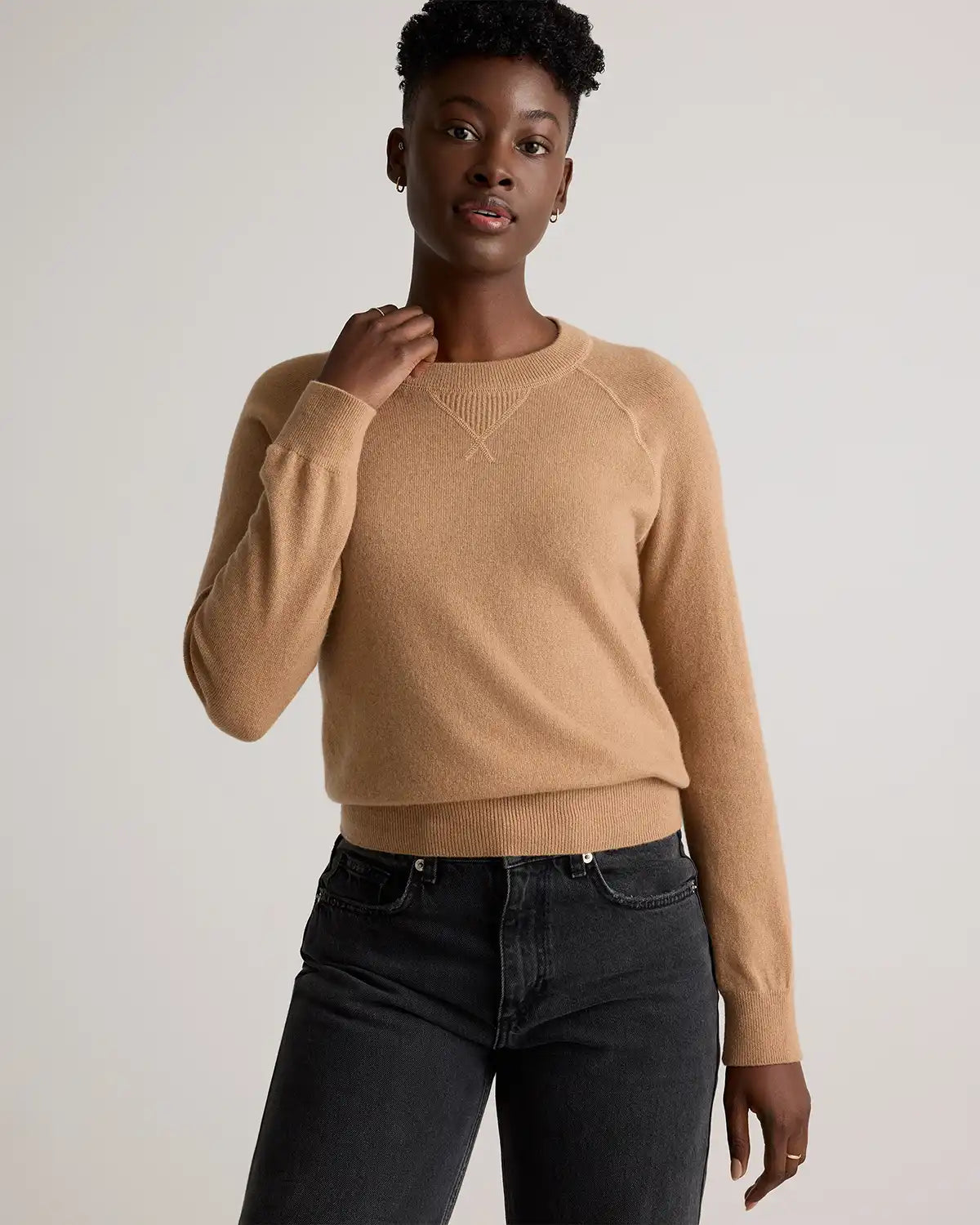 Mongolian Shrunken Cashmere Sweatshirt