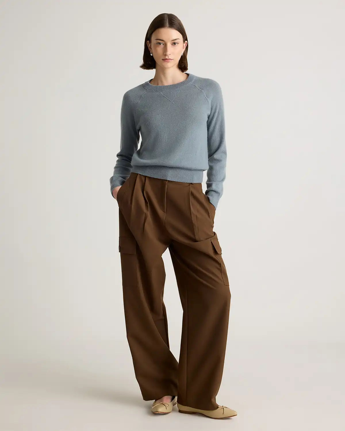 Mongolian Shrunken Cashmere Sweatshirt