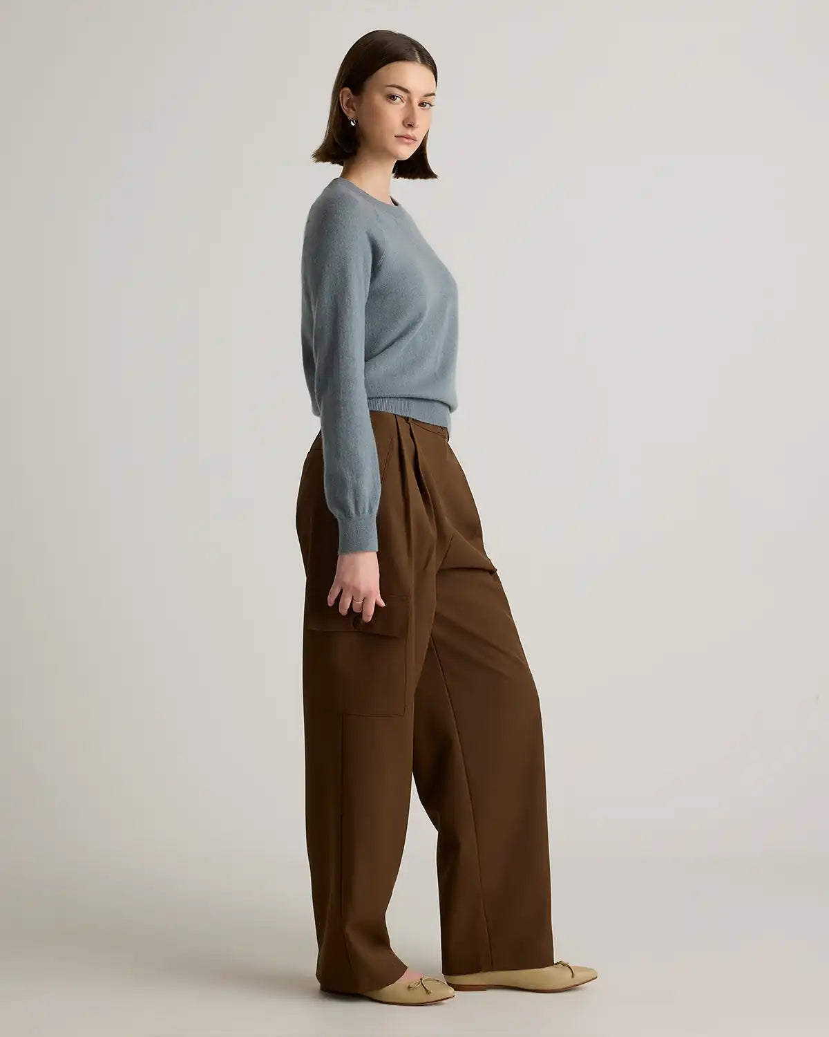 Mongolian Shrunken Cashmere Sweatshirt
