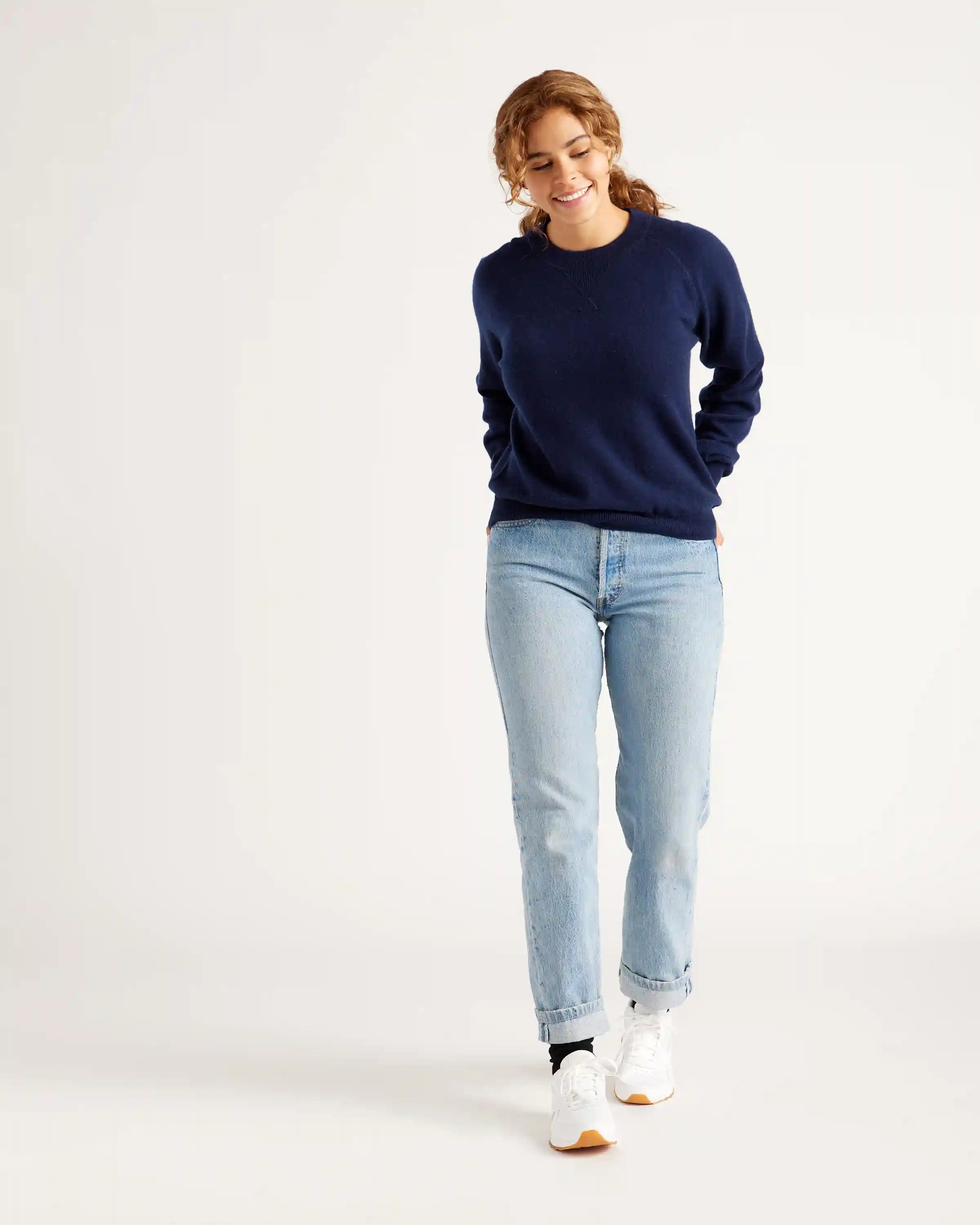 Mongolian Shrunken Cashmere Sweatshirt
