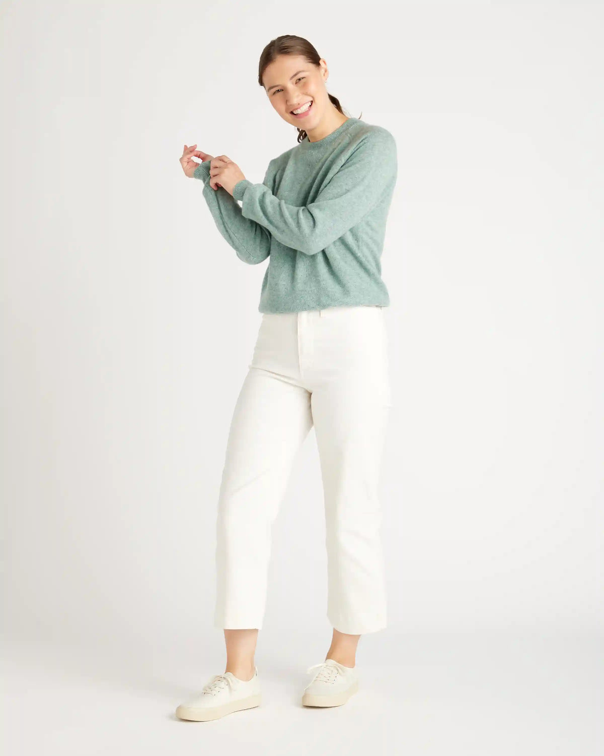Mongolian Shrunken Cashmere Sweatshirt