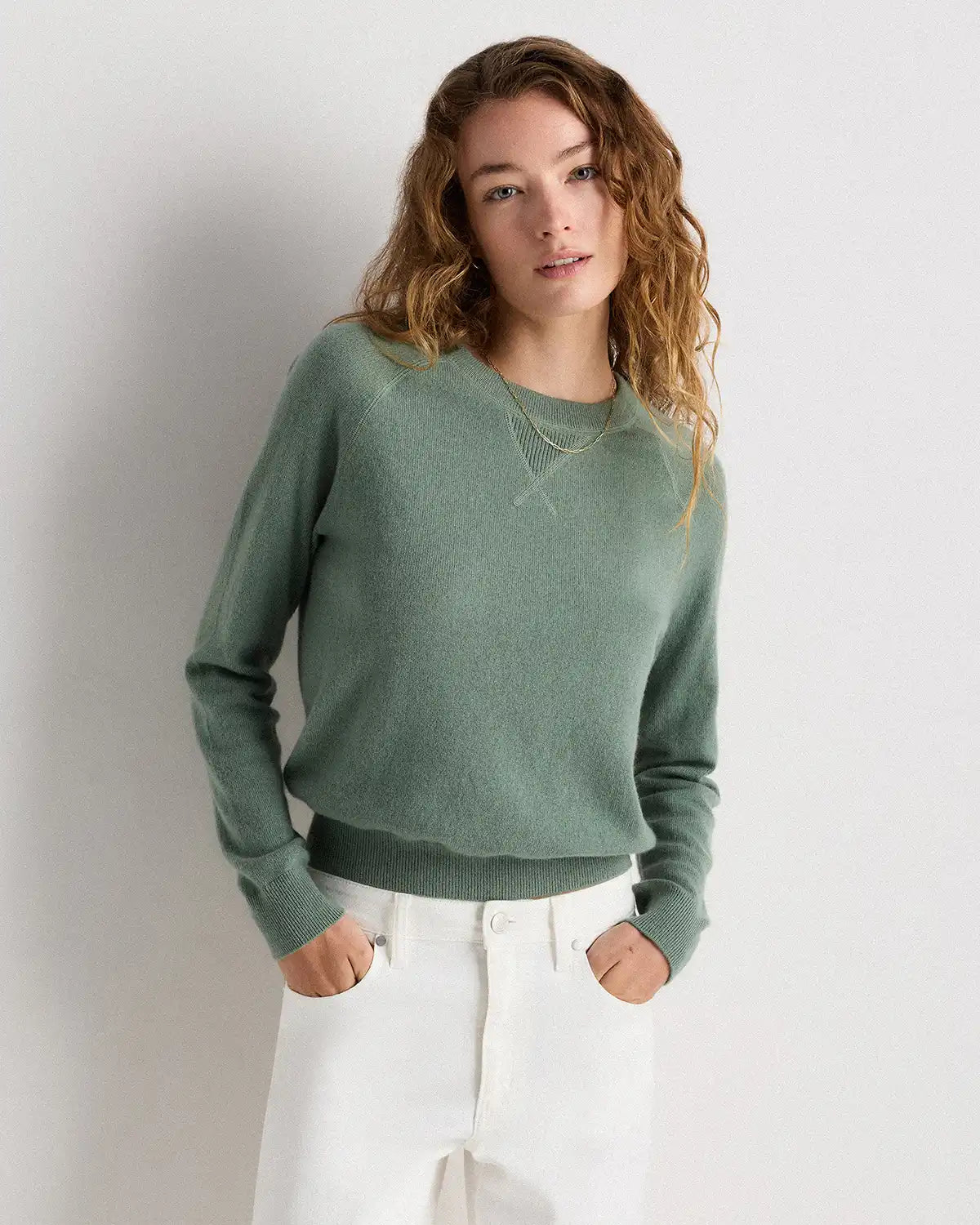 Mongolian Shrunken Cashmere Sweatshirt