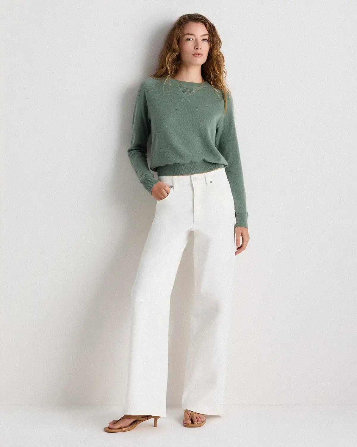 Mongolian Shrunken Cashmere Sweatshirt