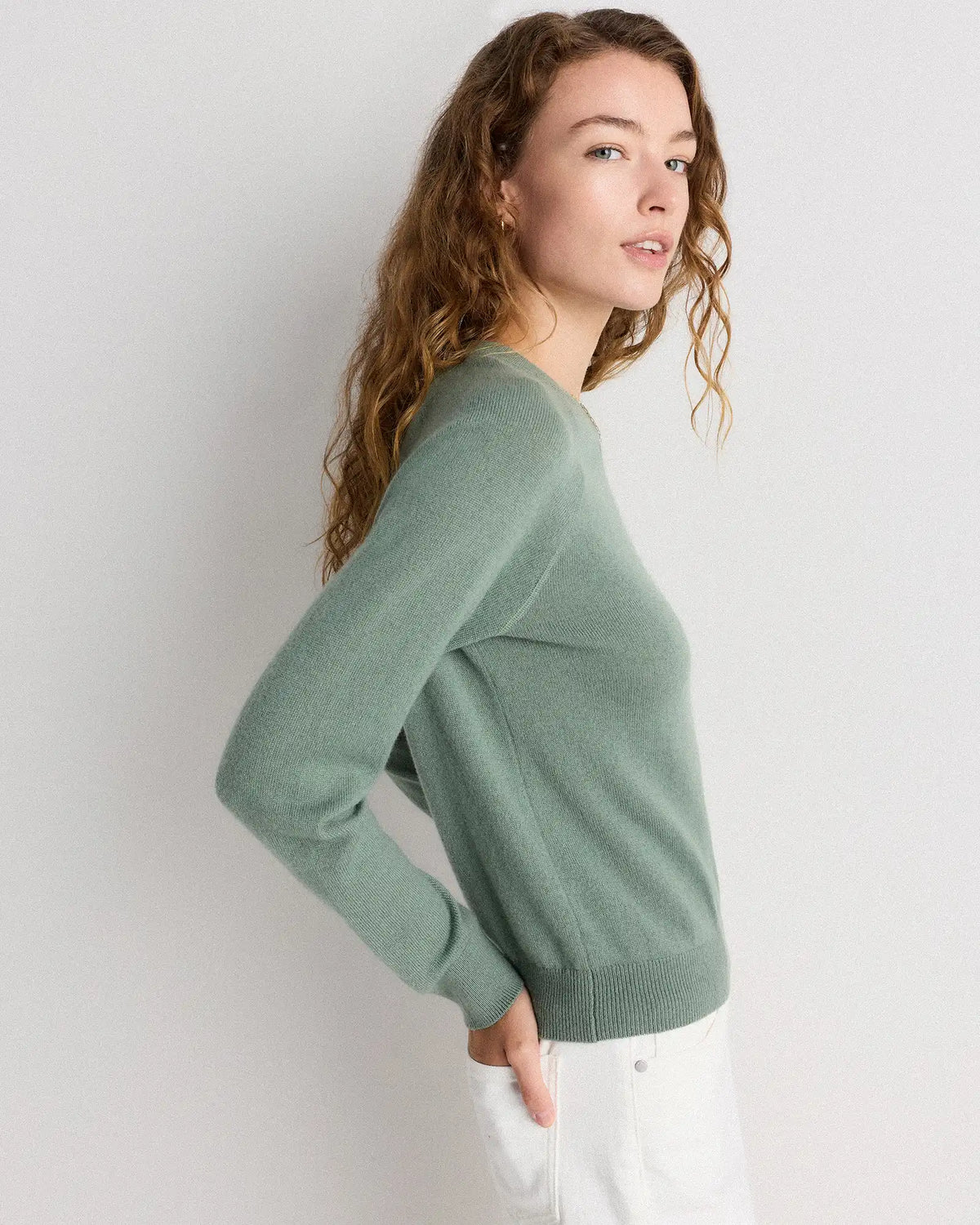 Mongolian Shrunken Cashmere Sweatshirt