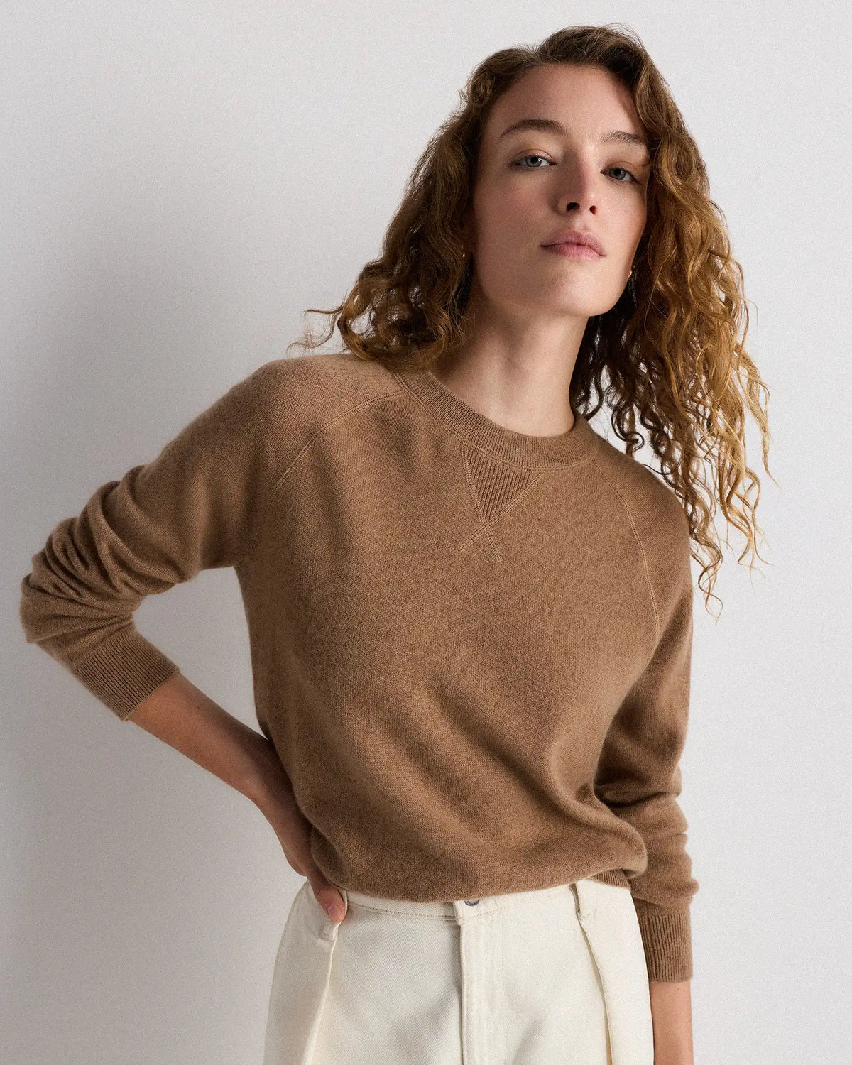 Mongolian Shrunken Cashmere Sweatshirt