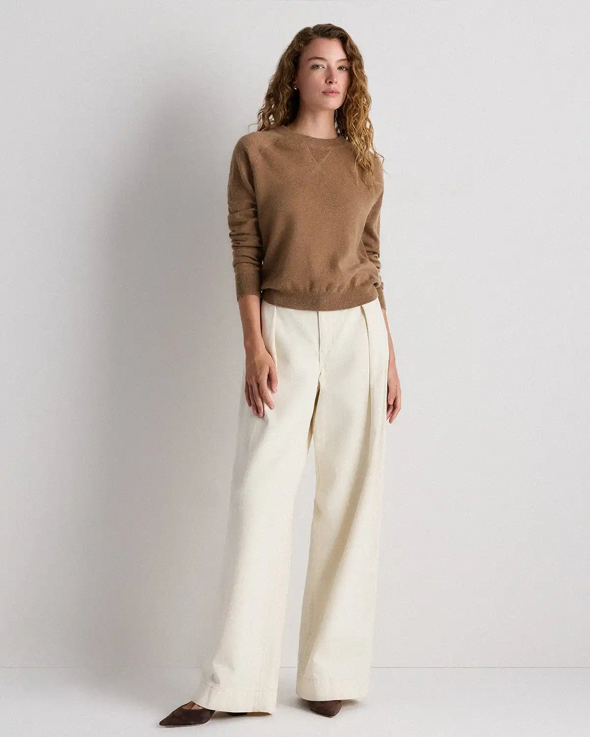 Mongolian Shrunken Cashmere Sweatshirt