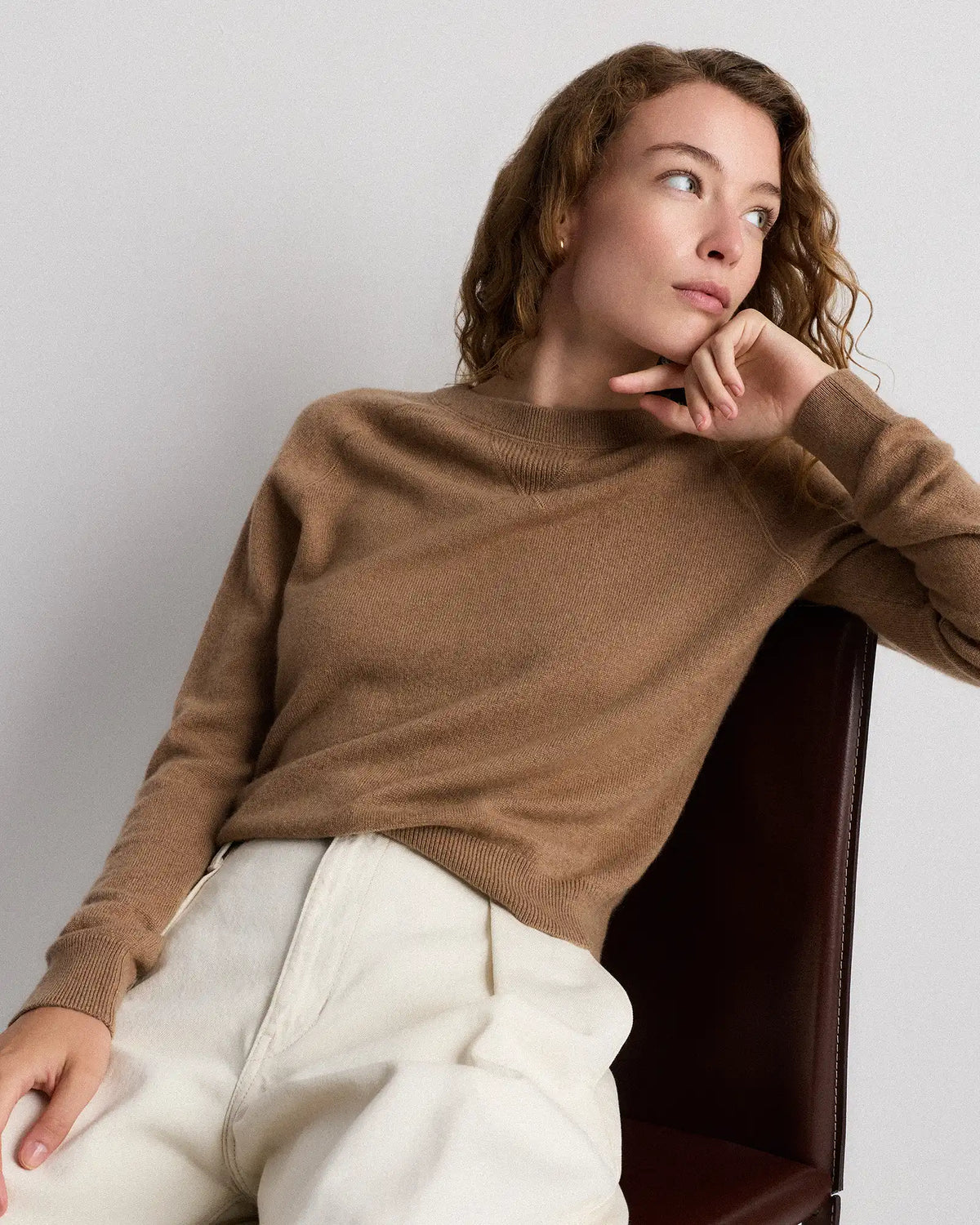 Mongolian Shrunken Cashmere Sweatshirt