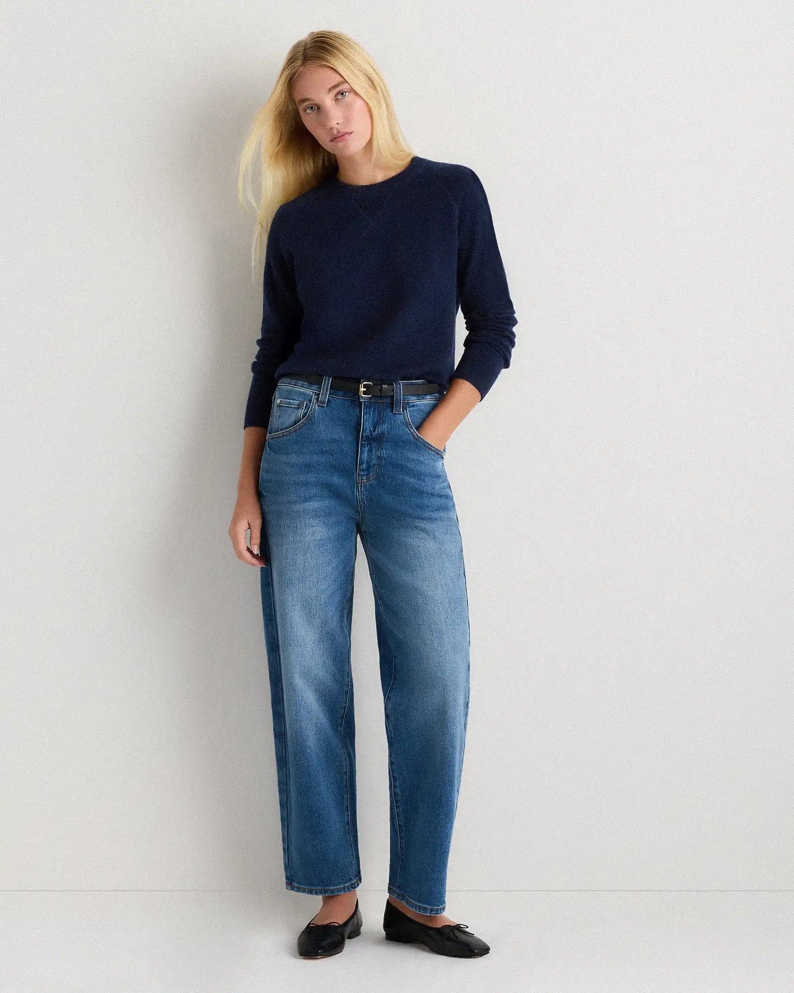 Mongolian Shrunken Cashmere Sweatshirt