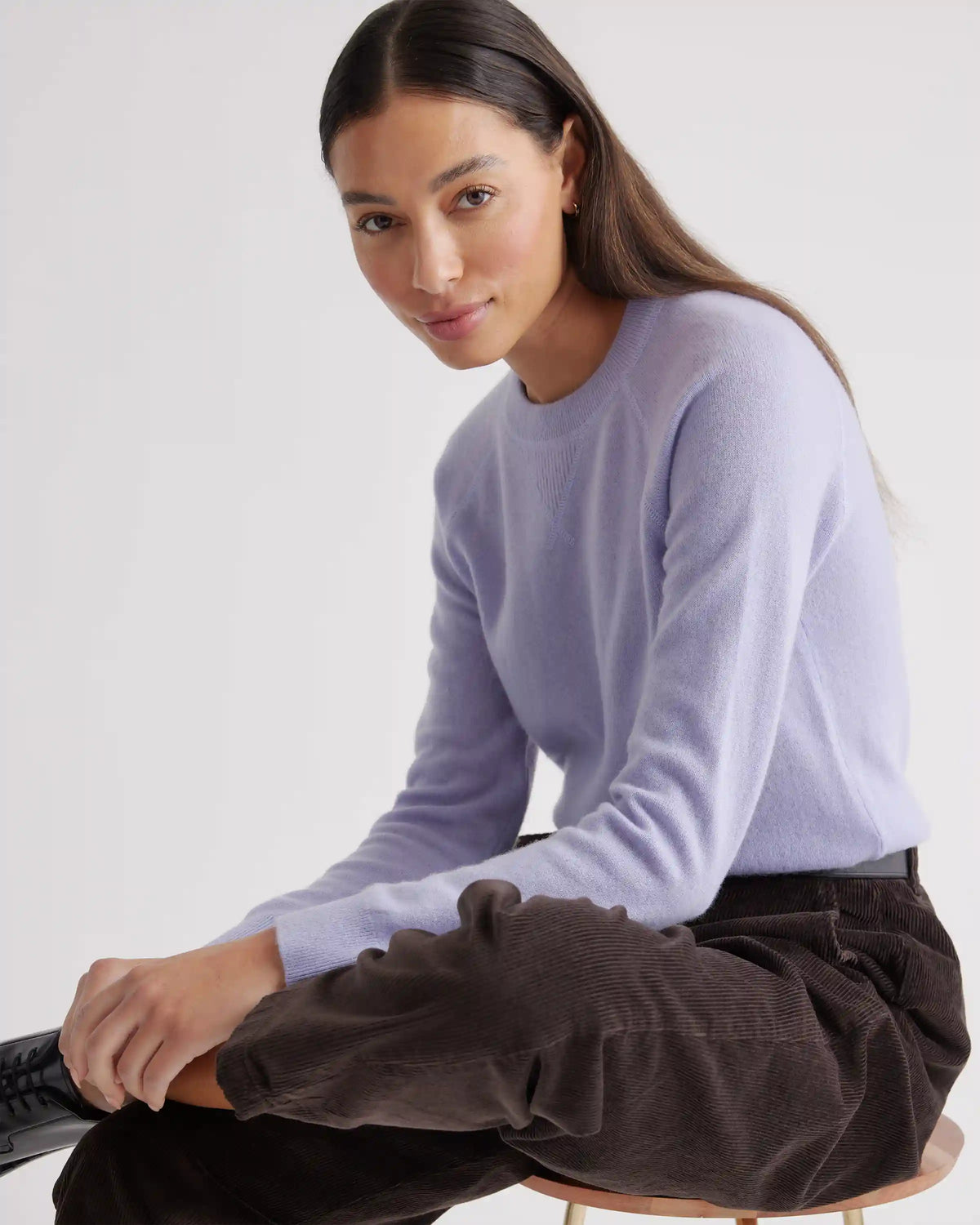 Mongolian Shrunken Cashmere Sweatshirt