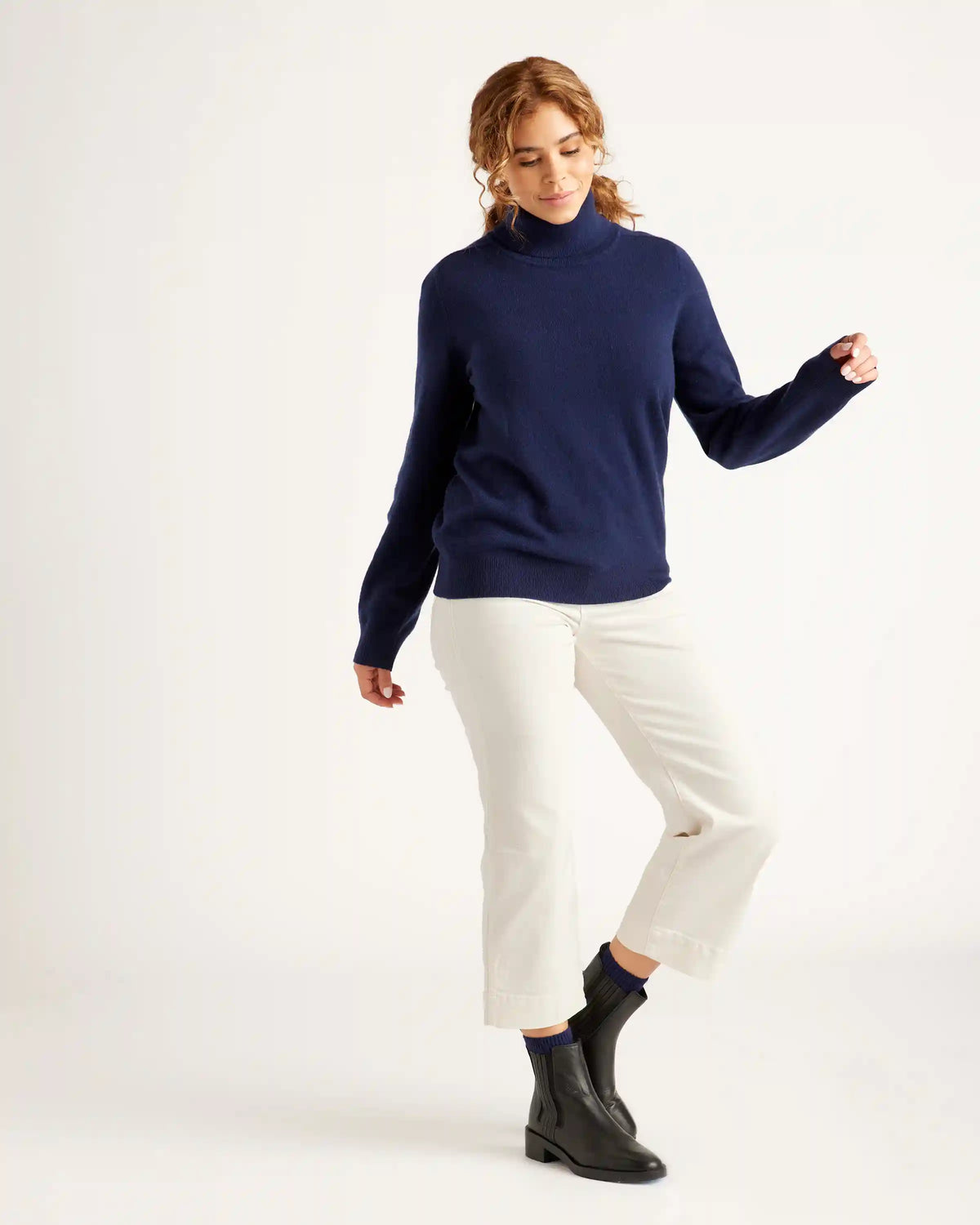 Mongolian Cashmere Turtleneck Sweater
