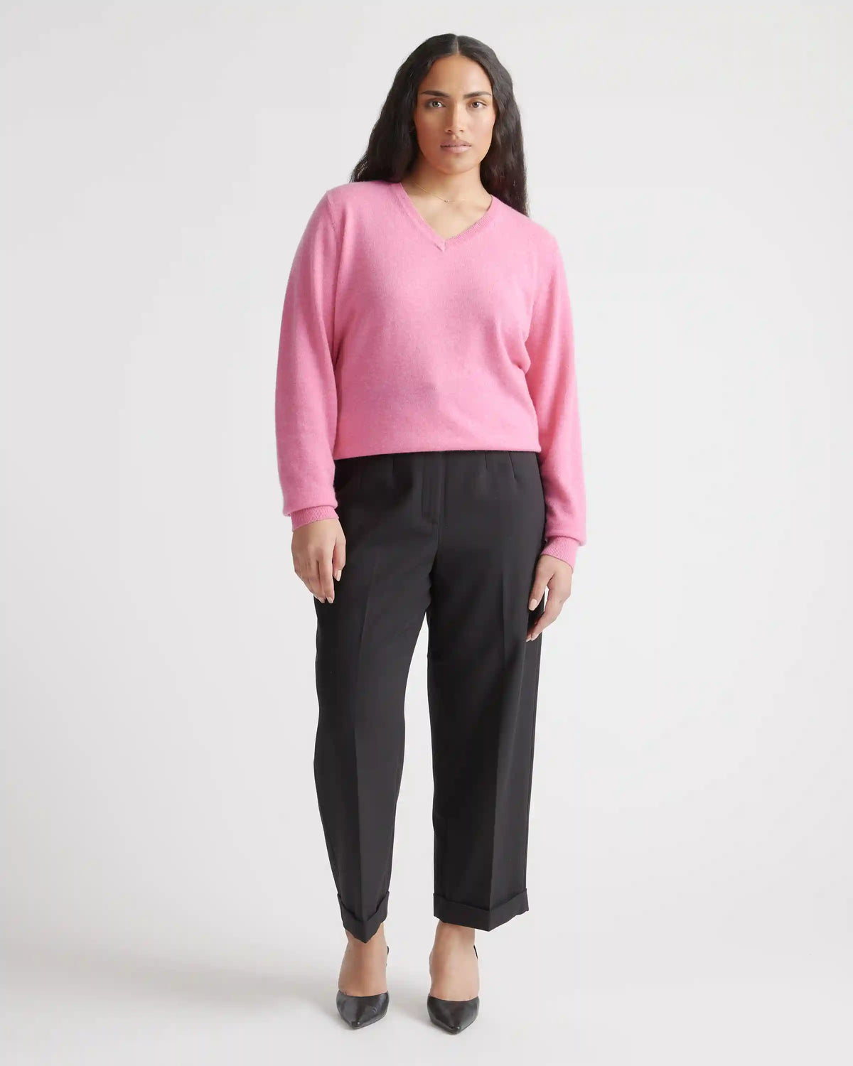 Mongolian Spring Cashmere V-Neck Sweater