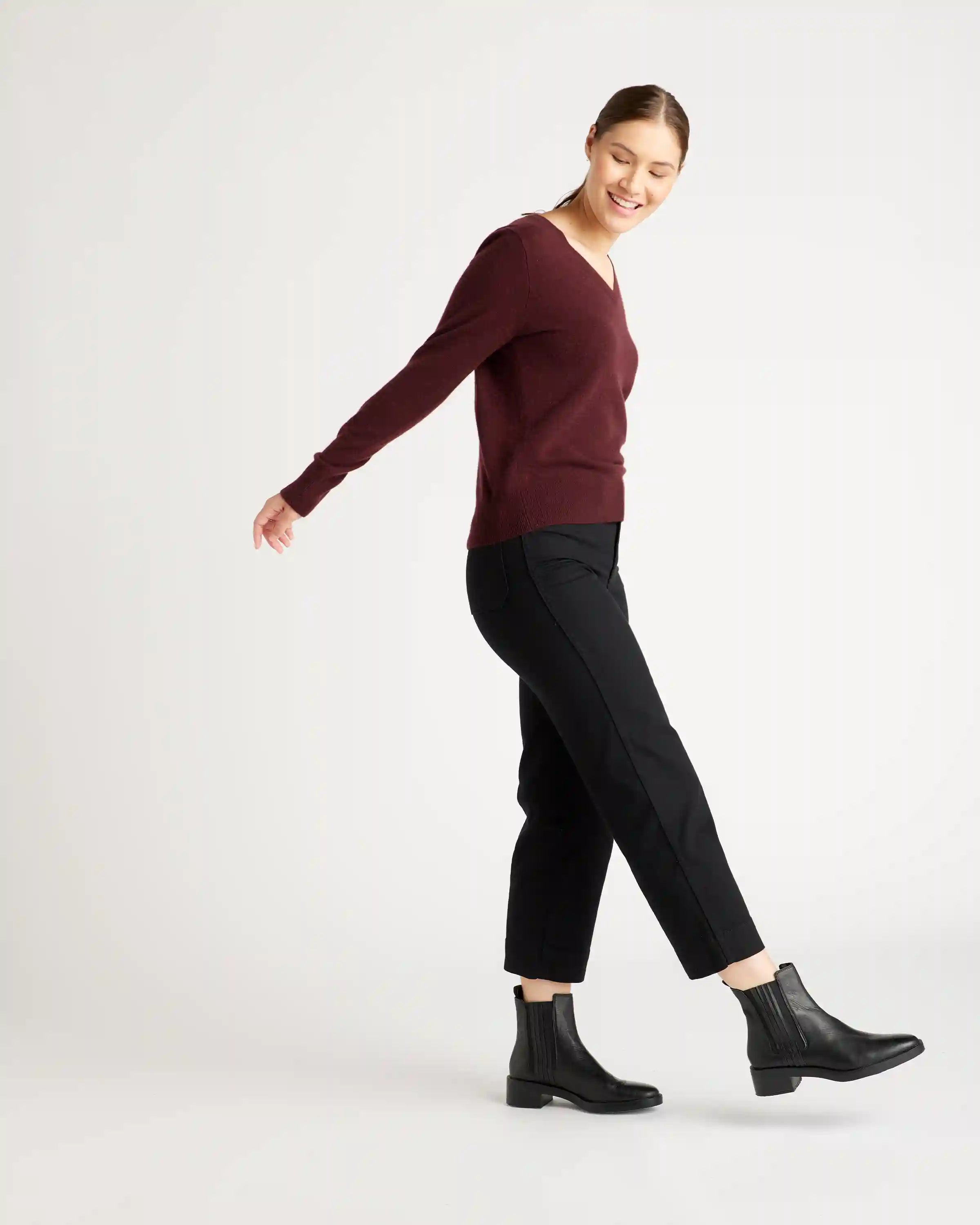 Mongolian Spring Cashmere V-Neck Sweater