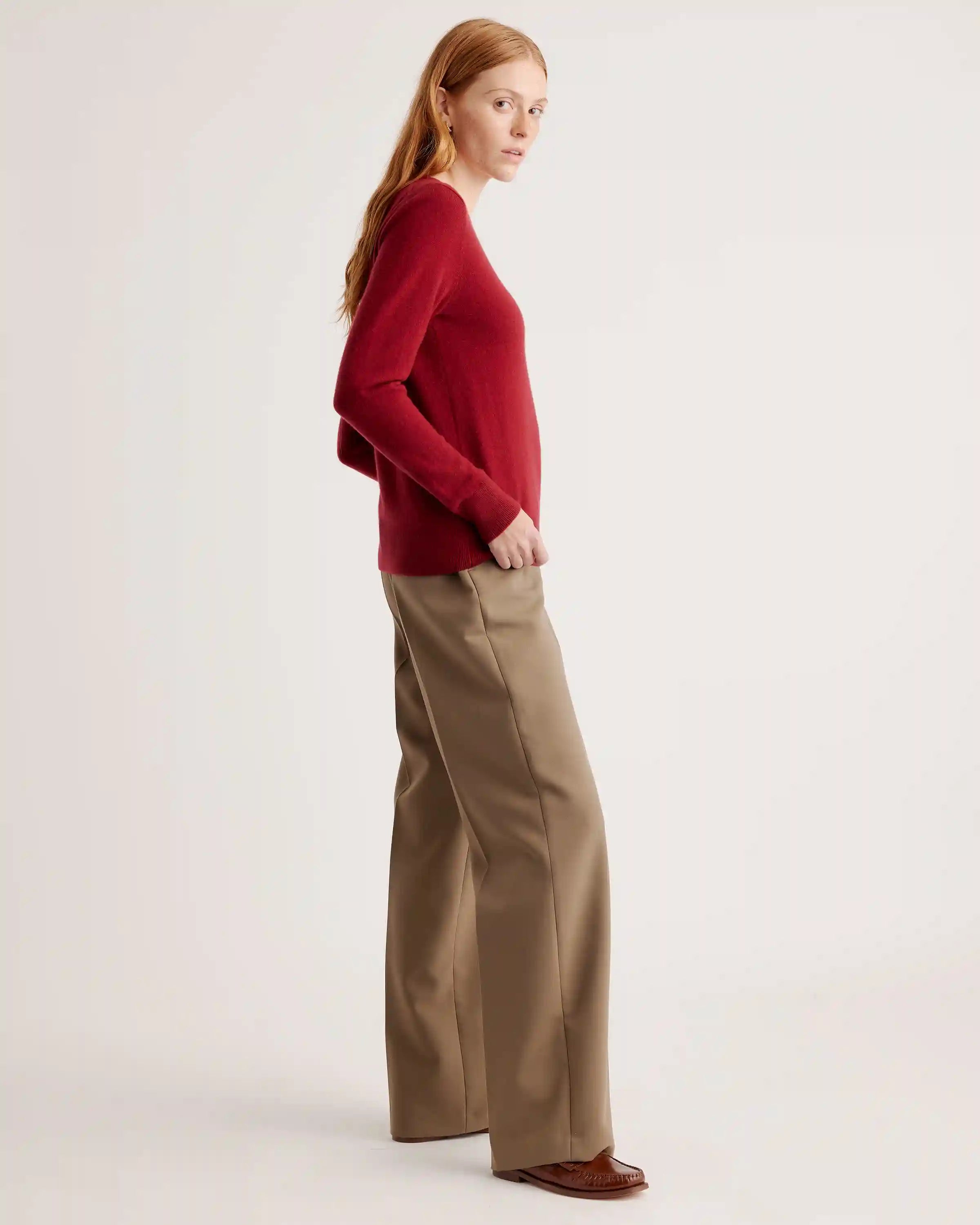 Mongolian Spring Cashmere V-Neck Sweater