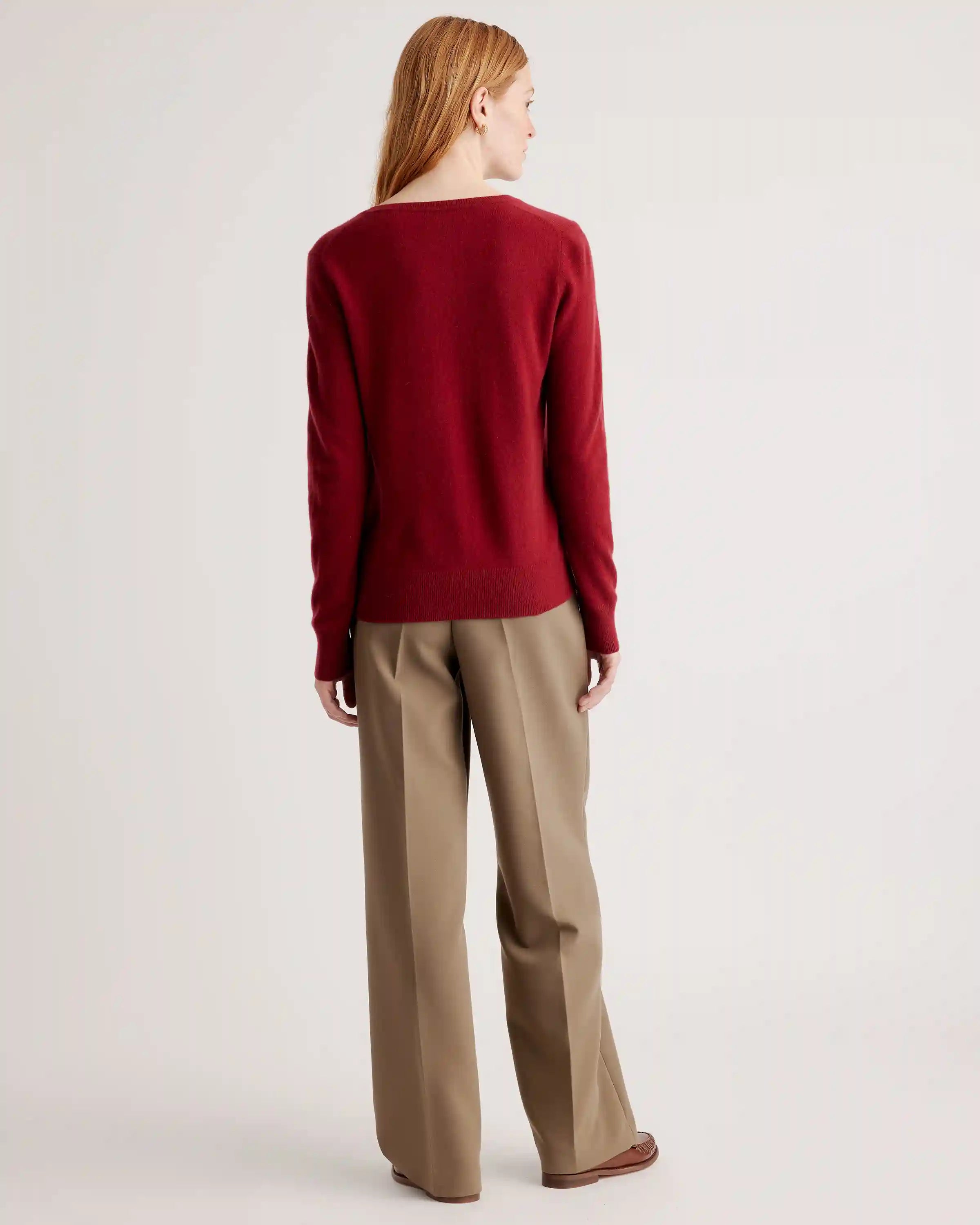 Mongolian Spring Cashmere V-Neck Sweater