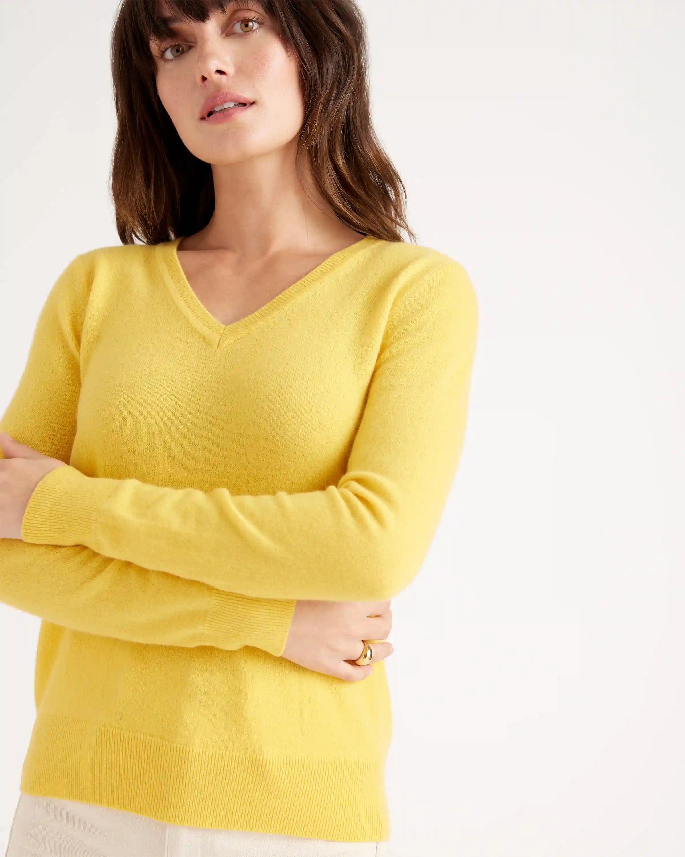Mongolian Spring Cashmere V-Neck Sweater
