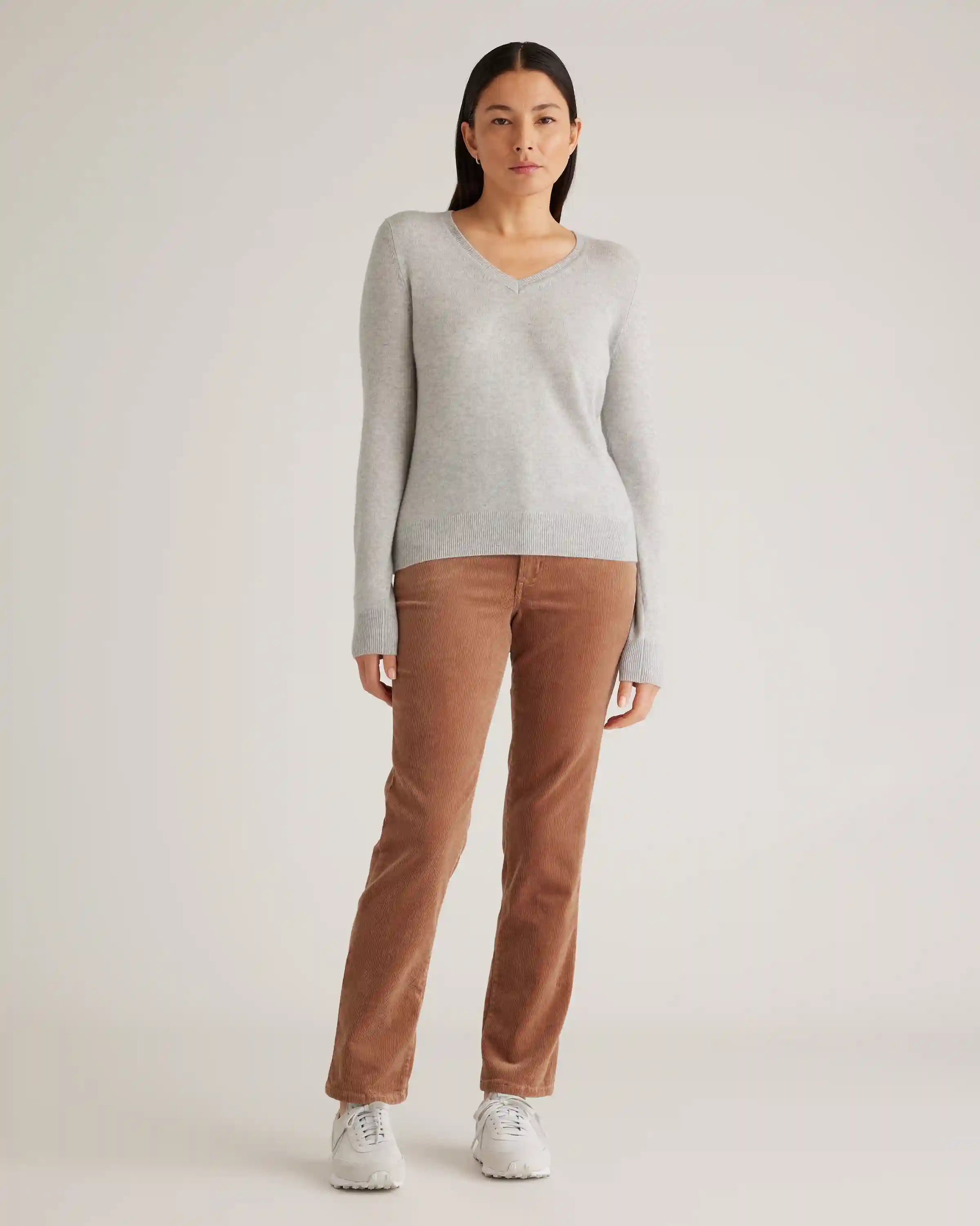 Mongolian Spring Cashmere V-Neck Sweater