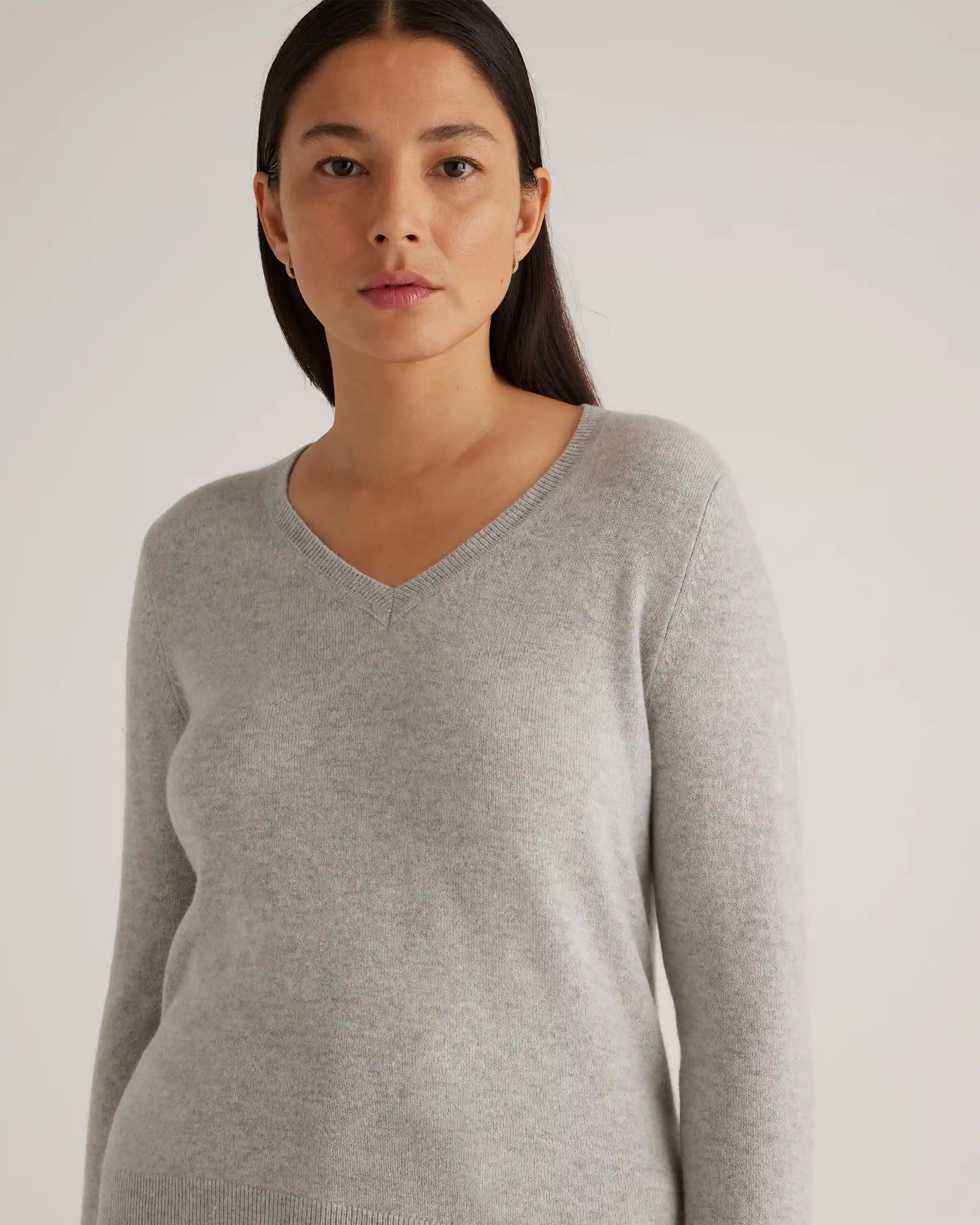 Mongolian Spring Cashmere V-Neck Sweater
