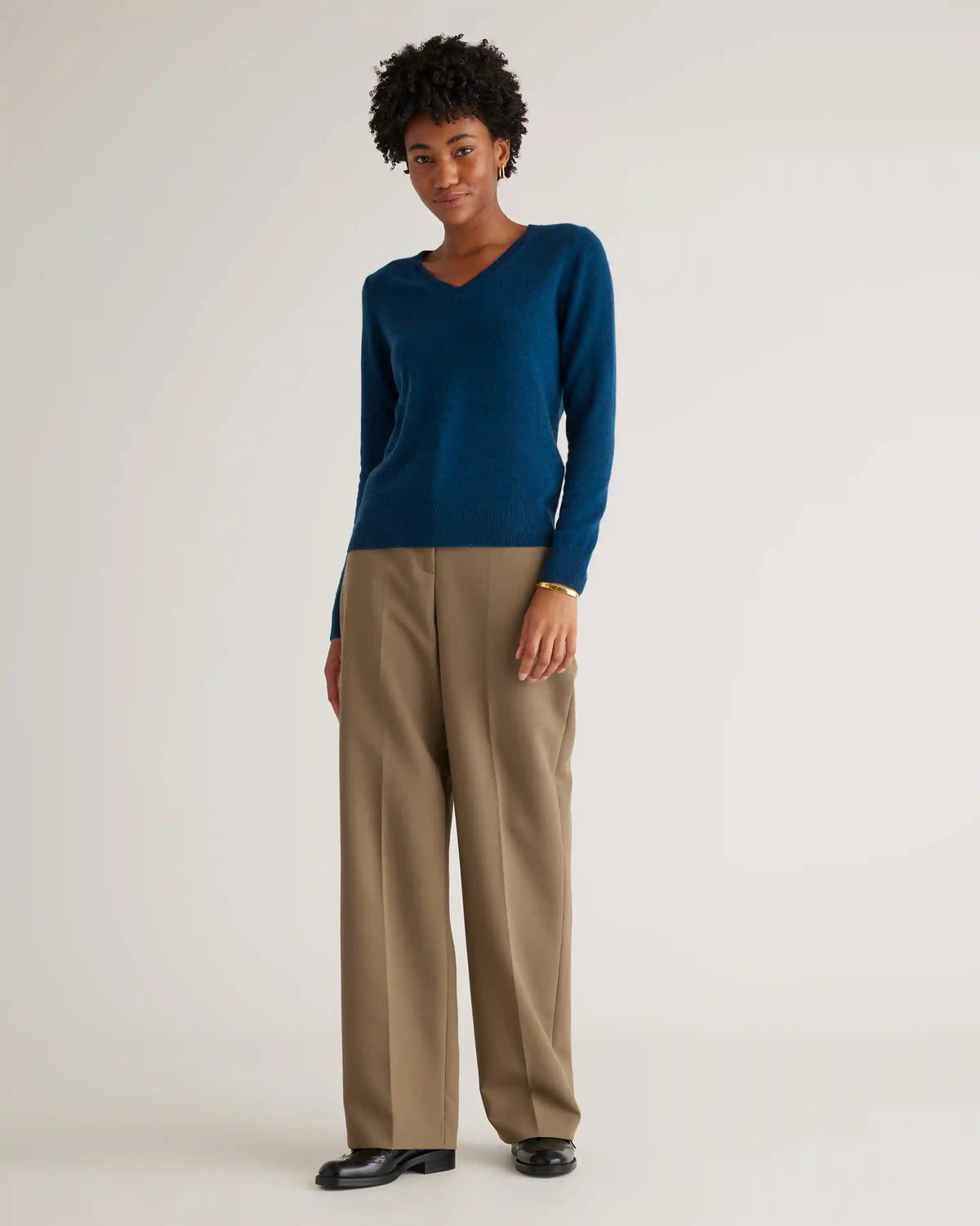 Mongolian Spring Cashmere V-Neck Sweater