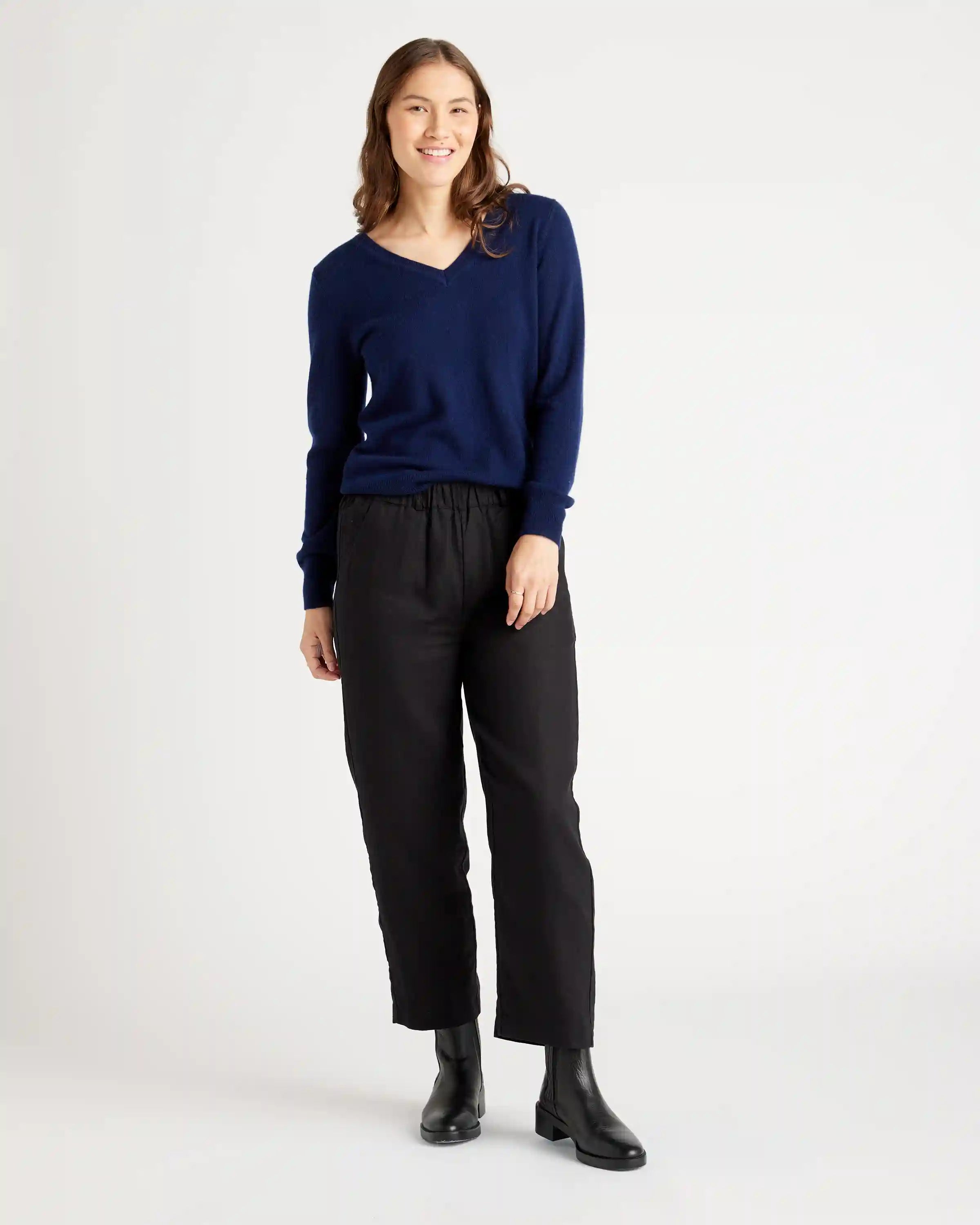 Mongolian Spring Cashmere V-Neck Sweater