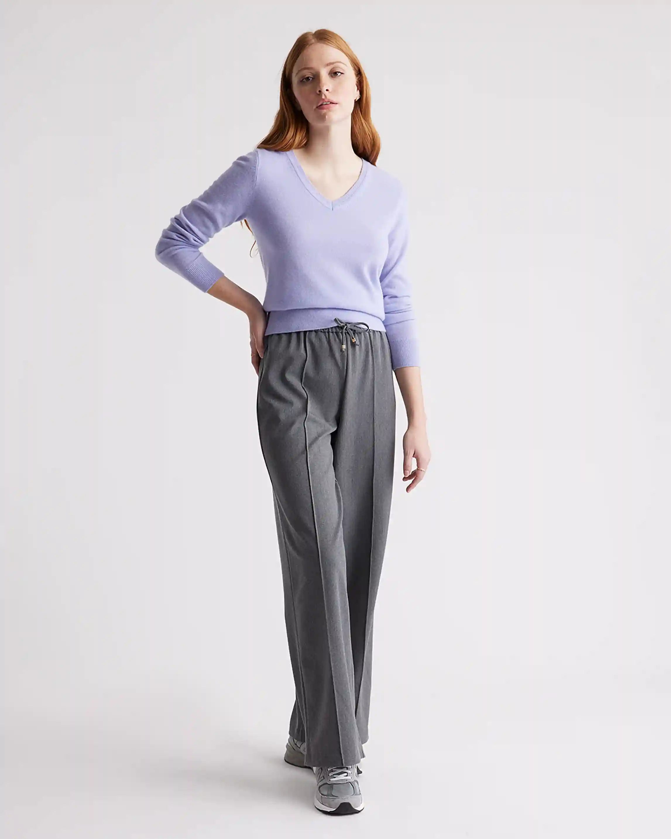 Mongolian Cashmere V-Neck Sweater
