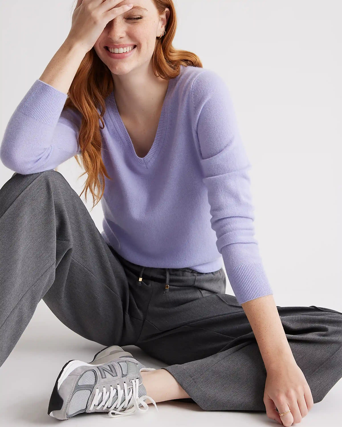 Mongolian Cashmere V-Neck Sweater