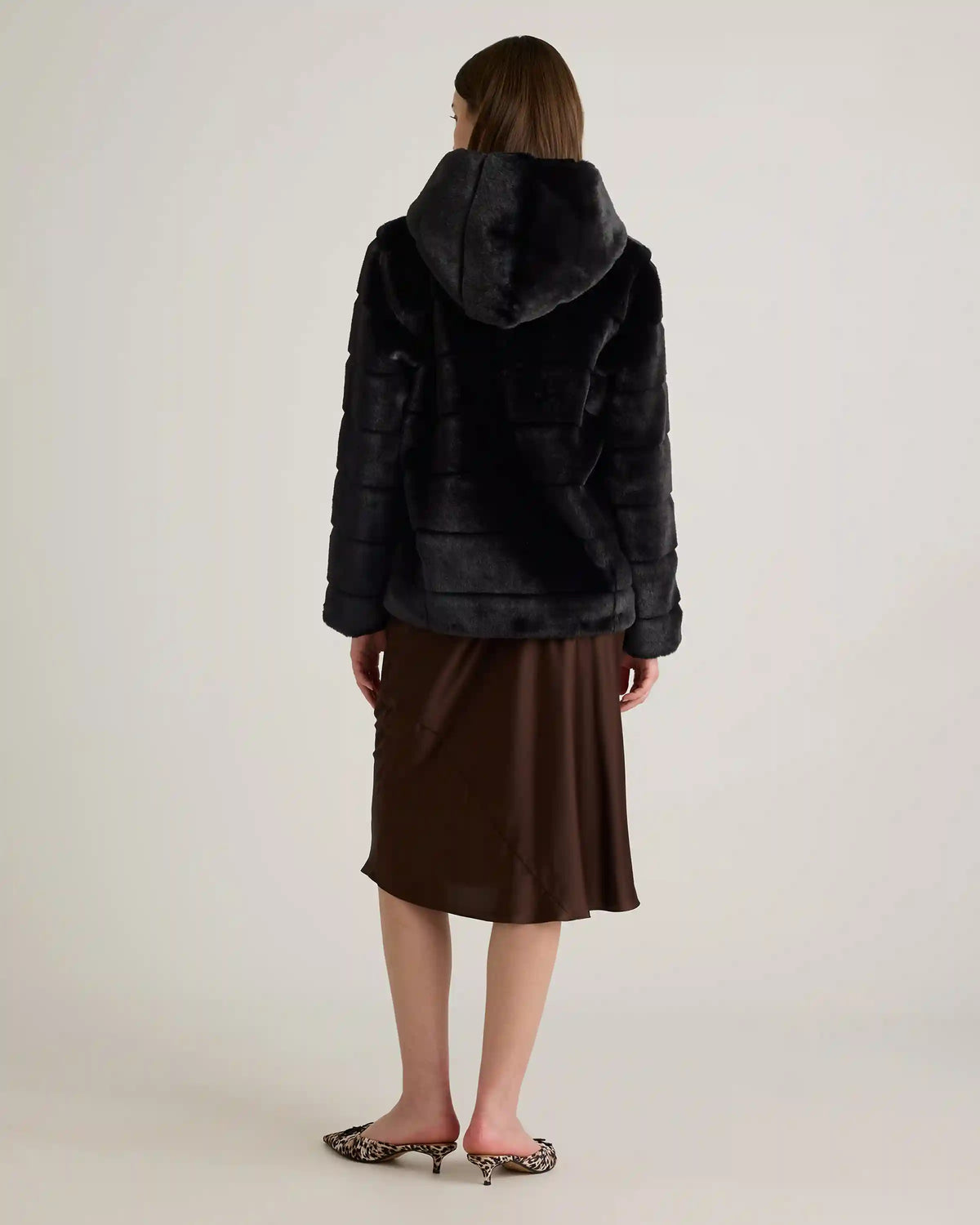 Hooded Faux Fur Jacket