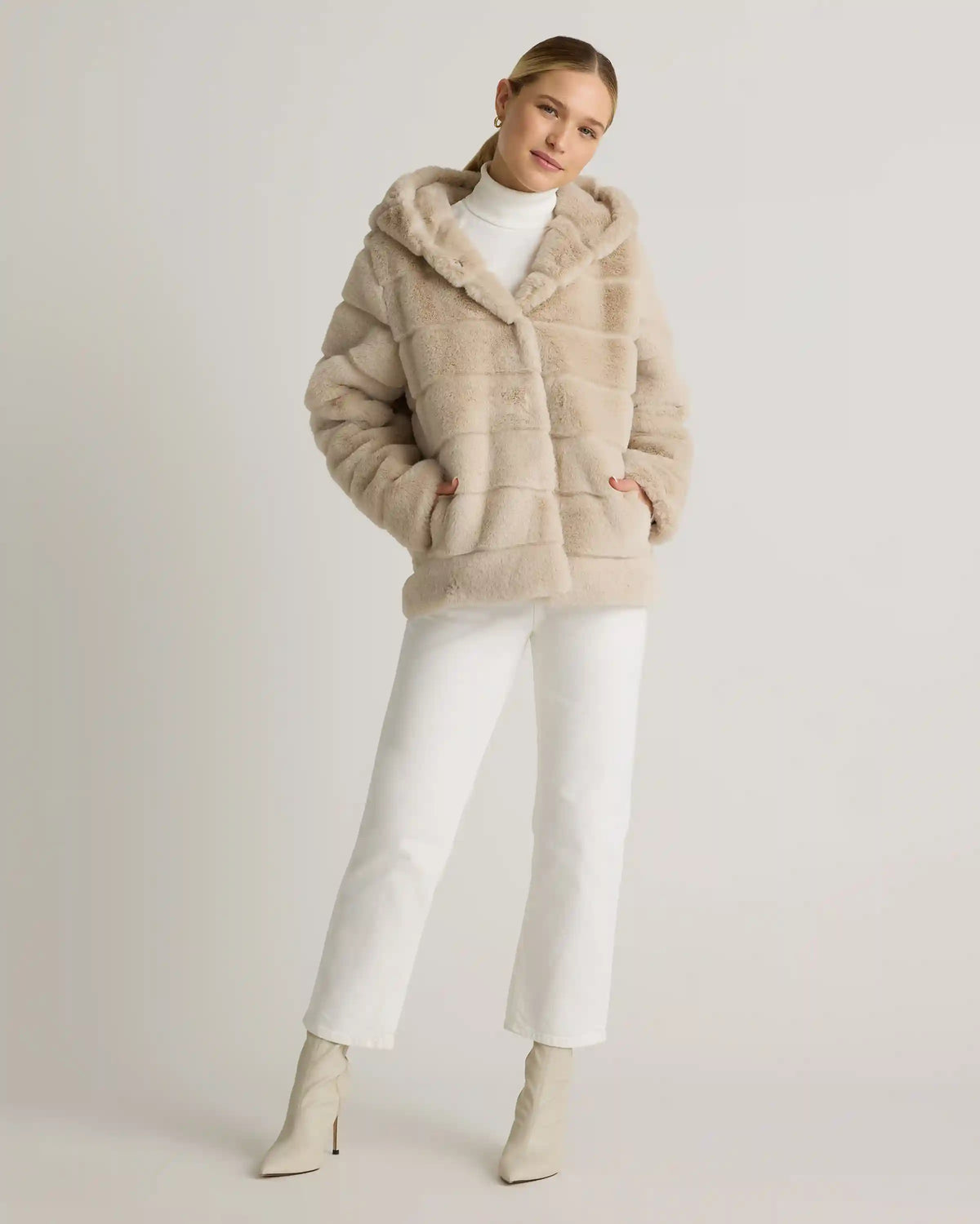 Hooded Faux Fur Jacket