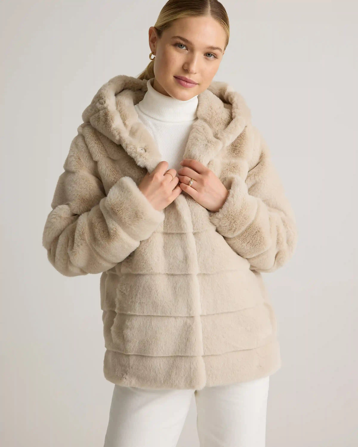 Hooded Faux Fur Jacket