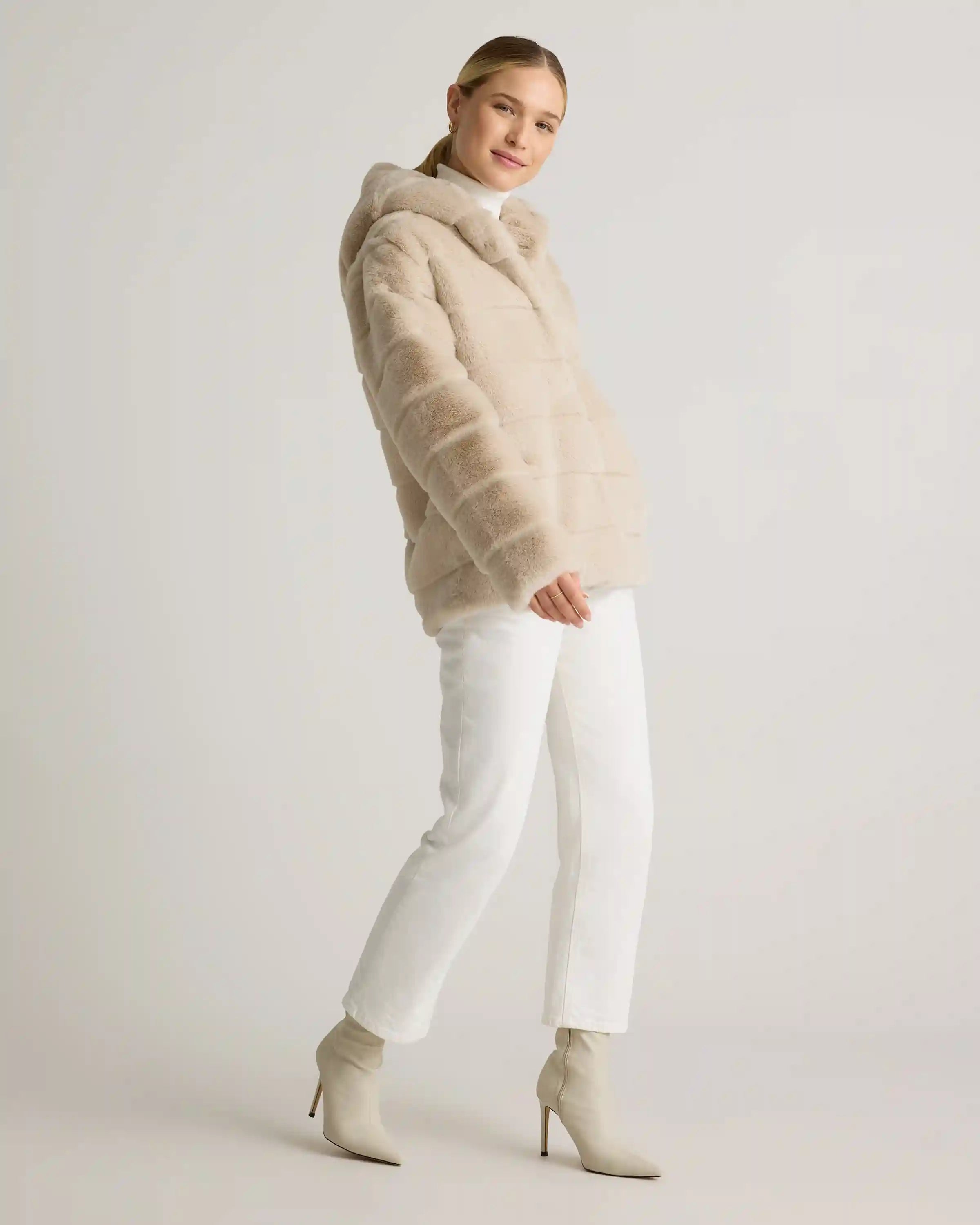 Hooded Faux Fur Jacket