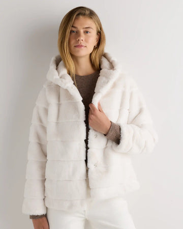 Hooded Faux Fur Jacket