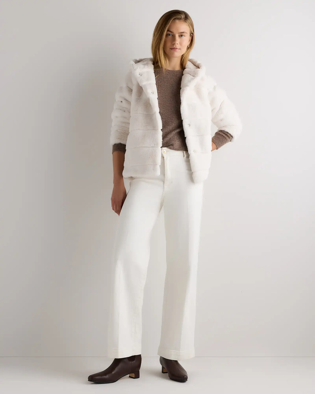Hooded Faux Fur Jacket