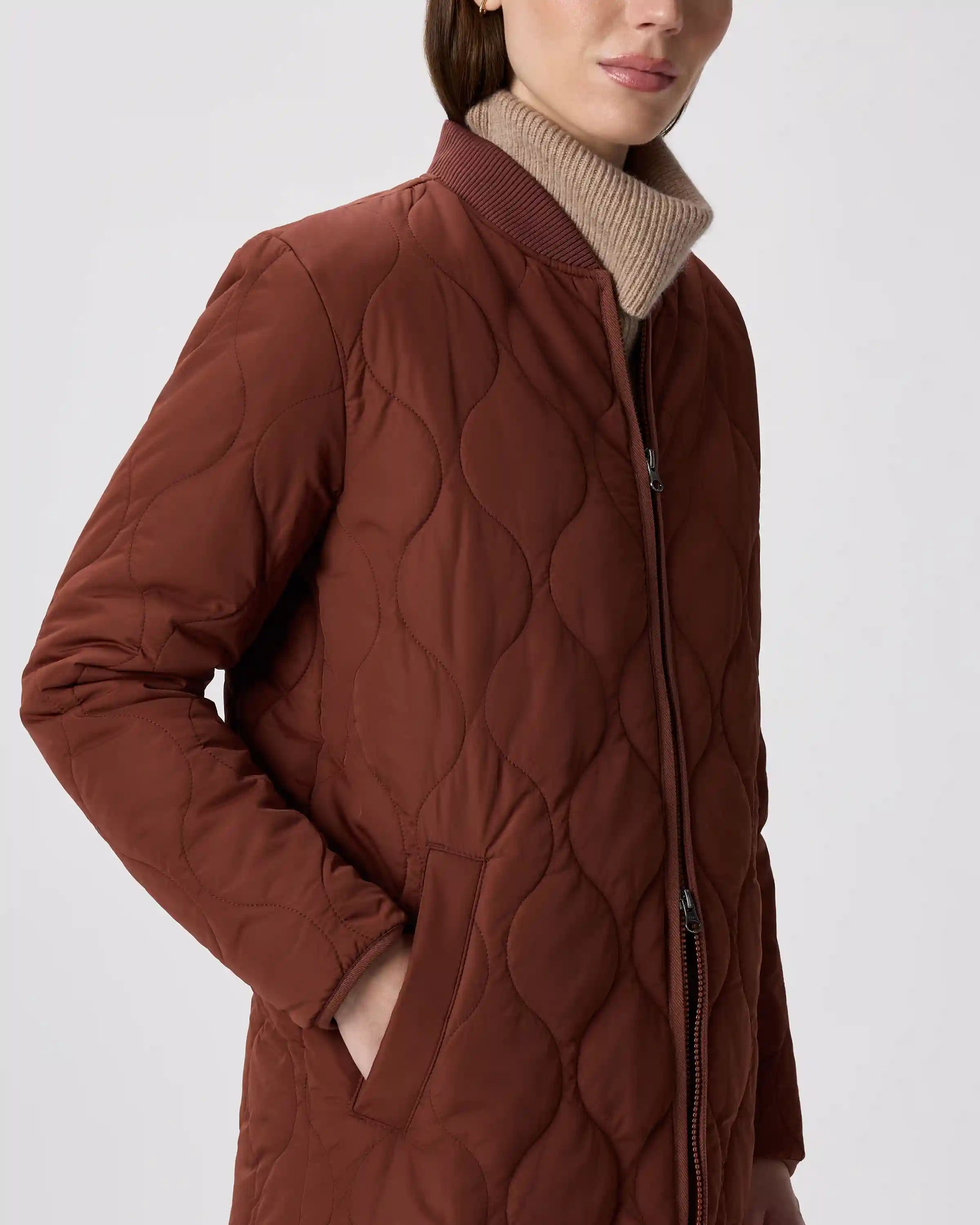 Featherless Quilted Puffer Long Coat